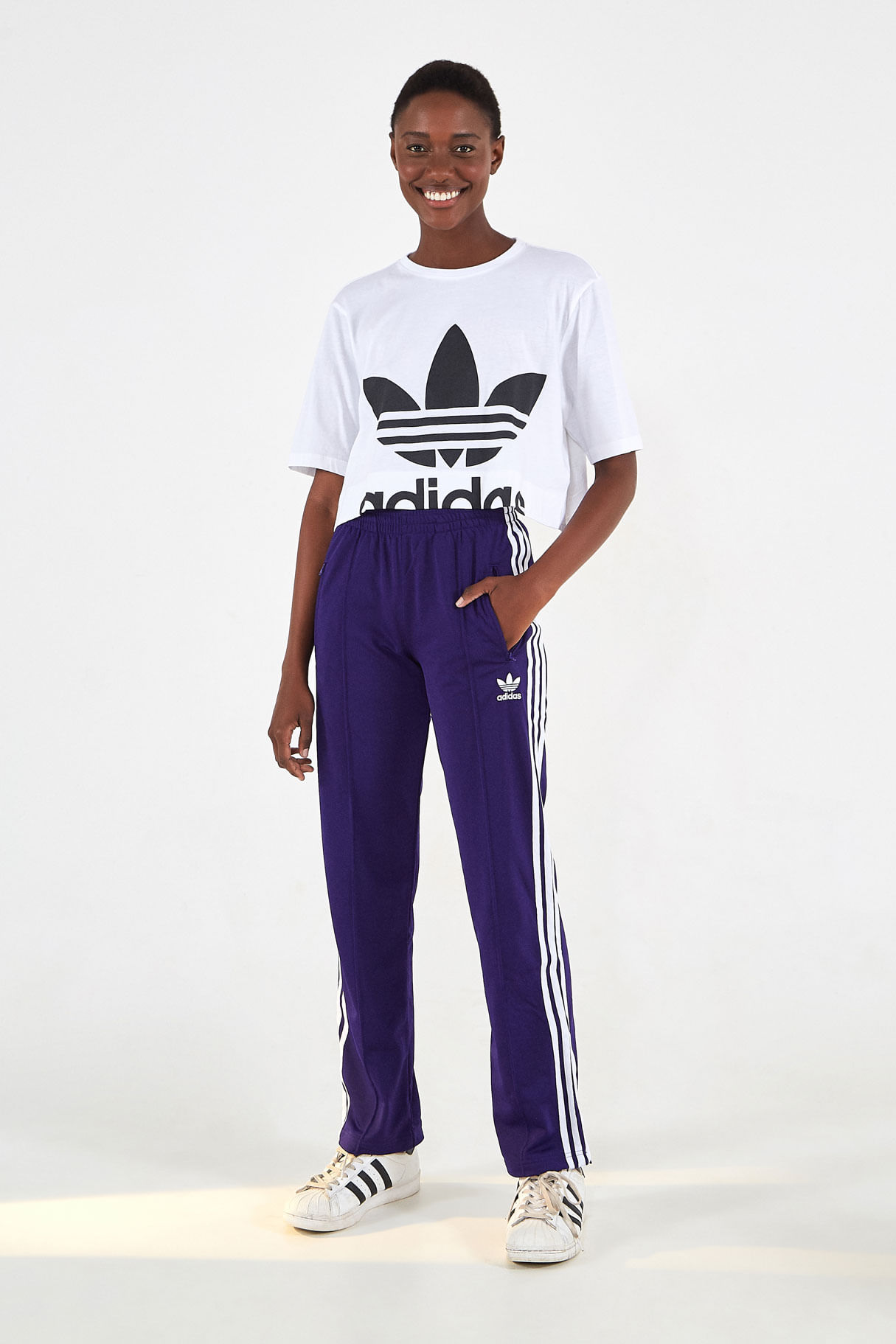 calça adidas de botao