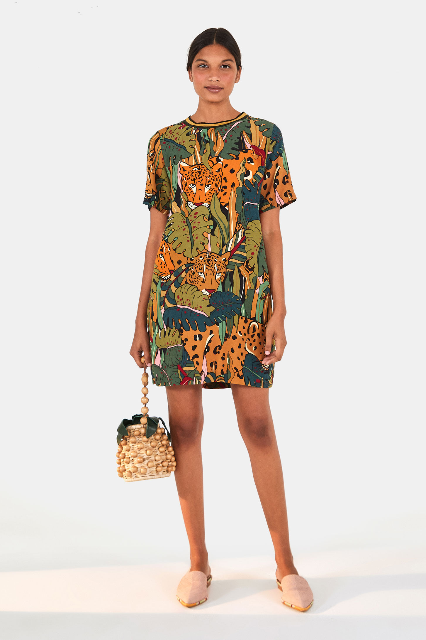 vestido onça farm