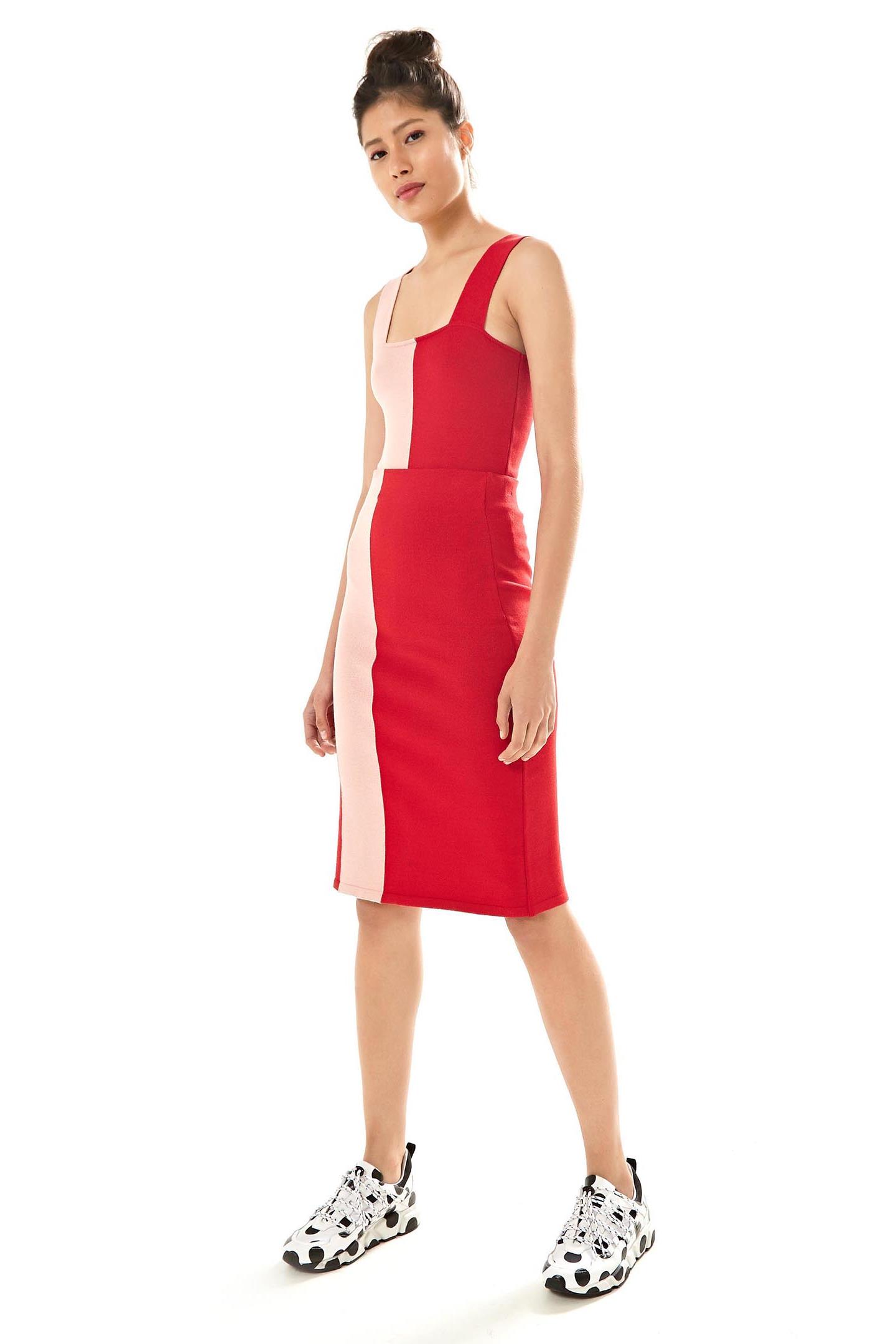 Saia Tricot Fenda Bicolor