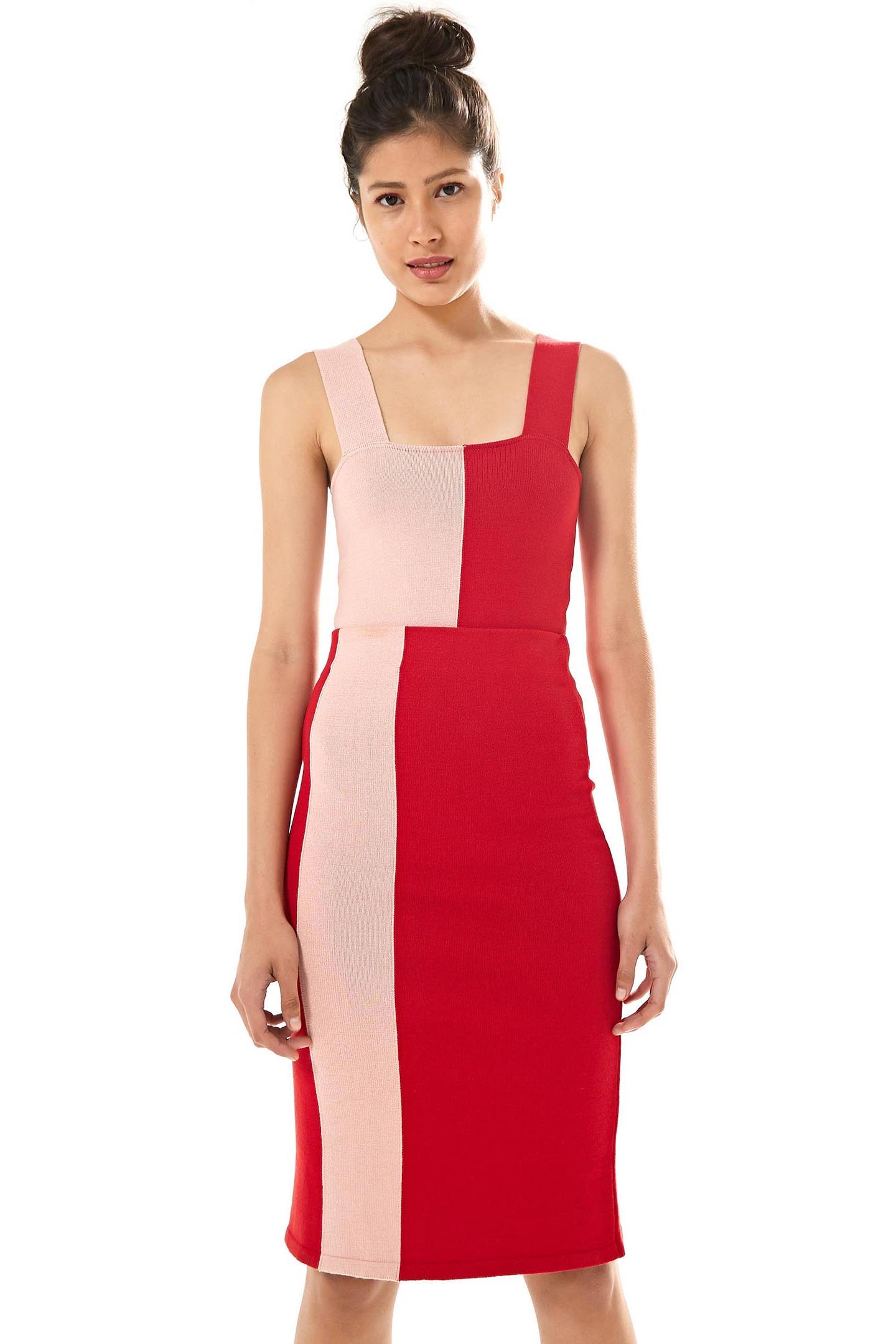 Saia Tricot Fenda Bicolor