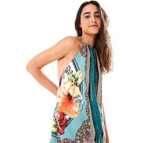 vestido lenco cha de hibisco