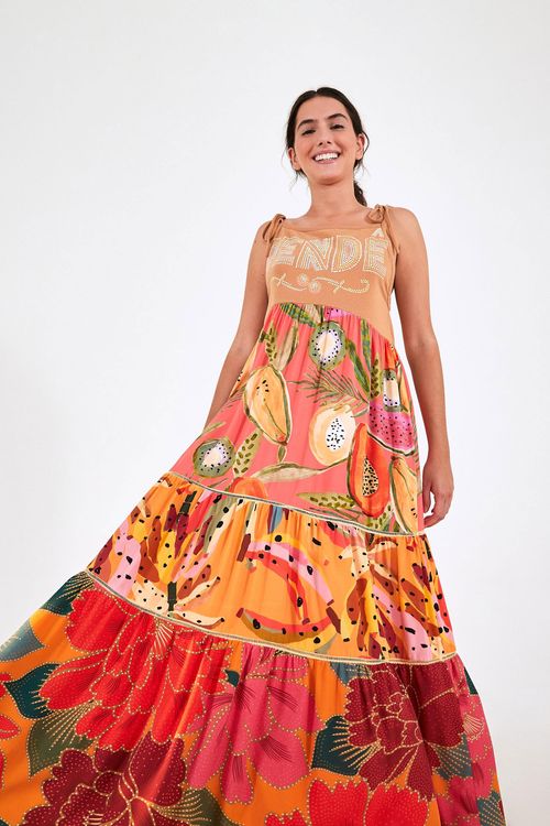 vestido patch arara farm