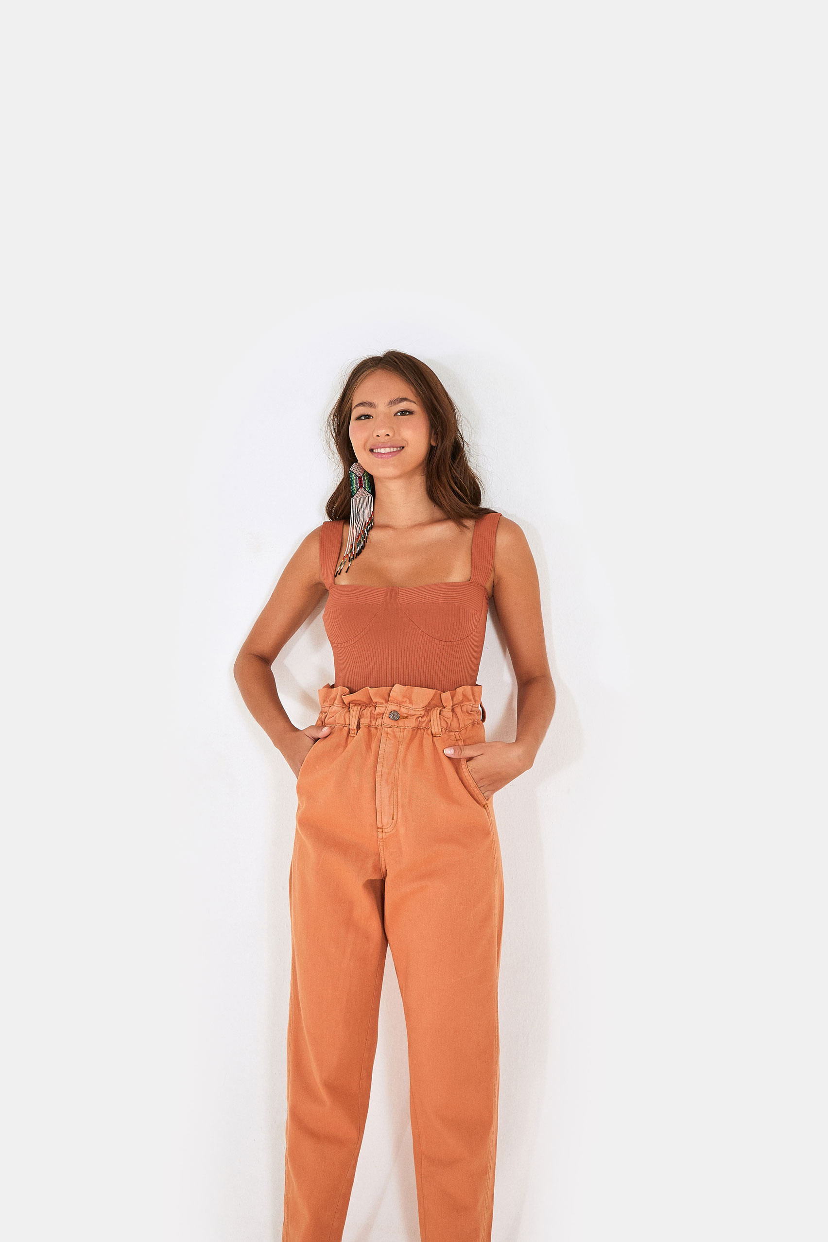 Calça Sarja Semi Baggy Color