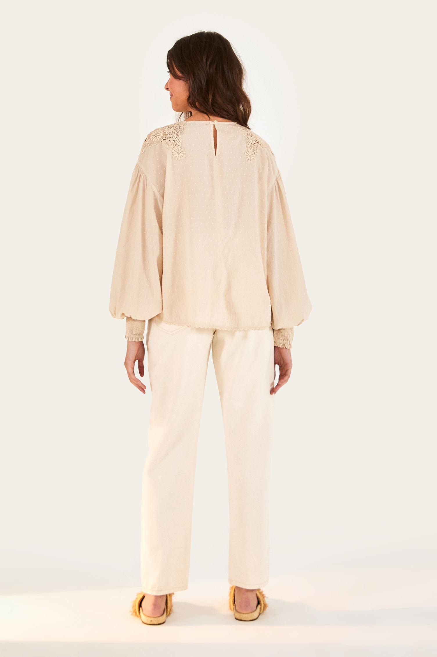 Blusa Pala Renda Romantica
