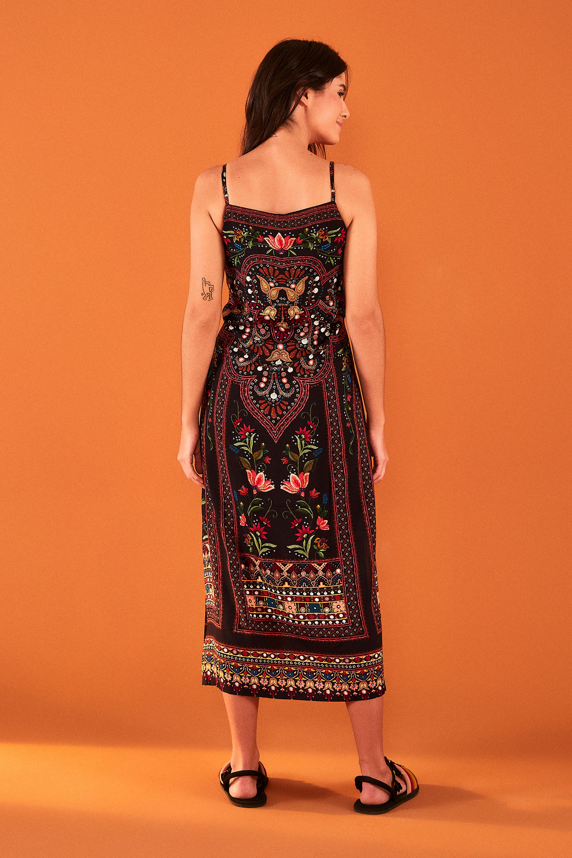 Vestido Cropped Estampado Pâmela