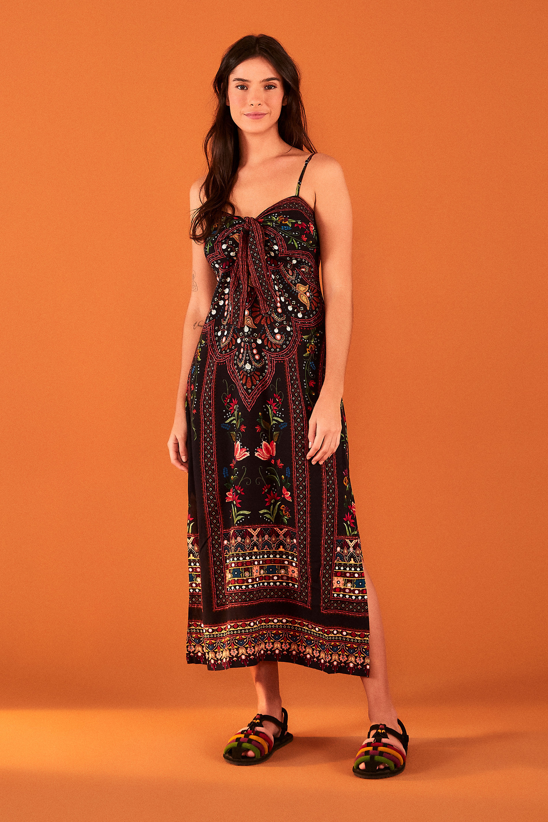 Vestido Cropped Estampado Pâmela