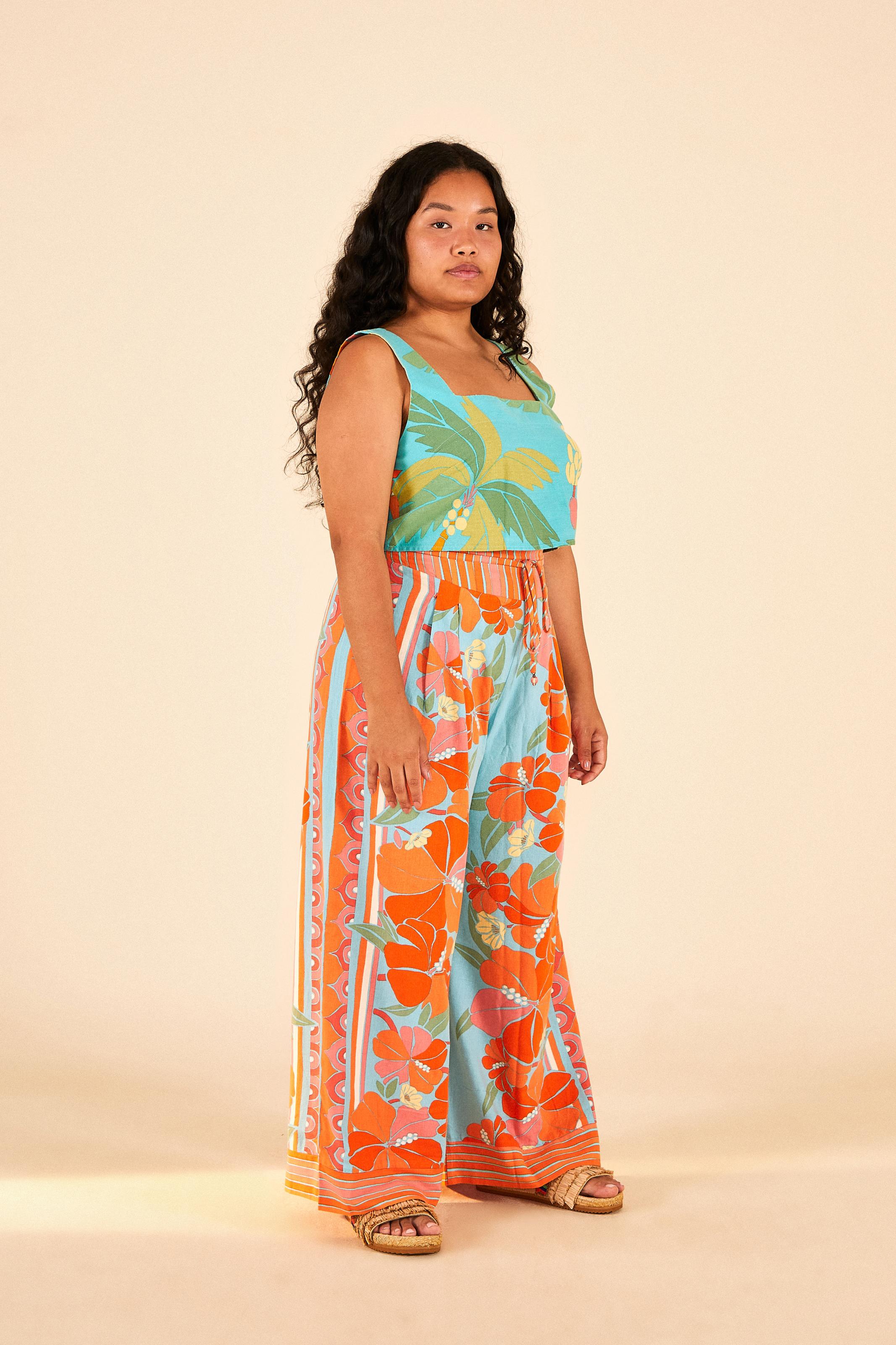 Blusa Estampada Praia Tropical