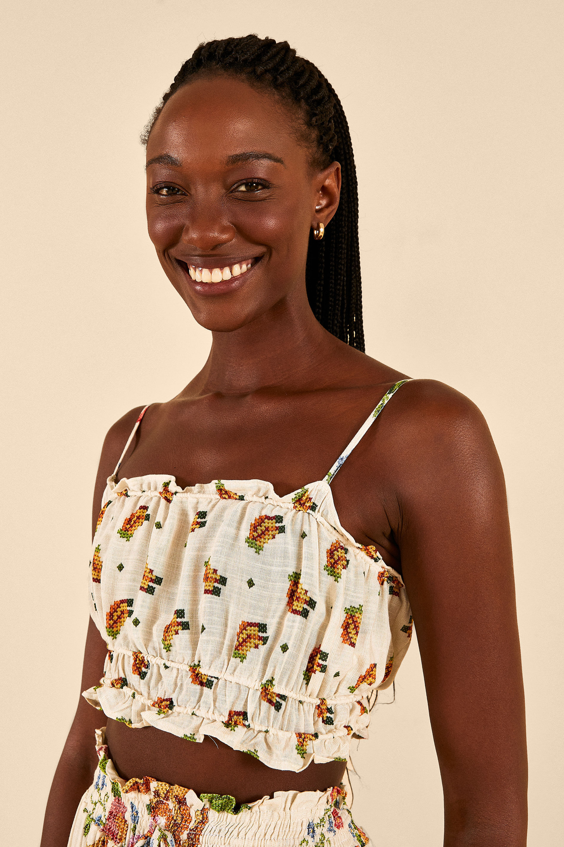 Top Estampado Vitamina De Banana