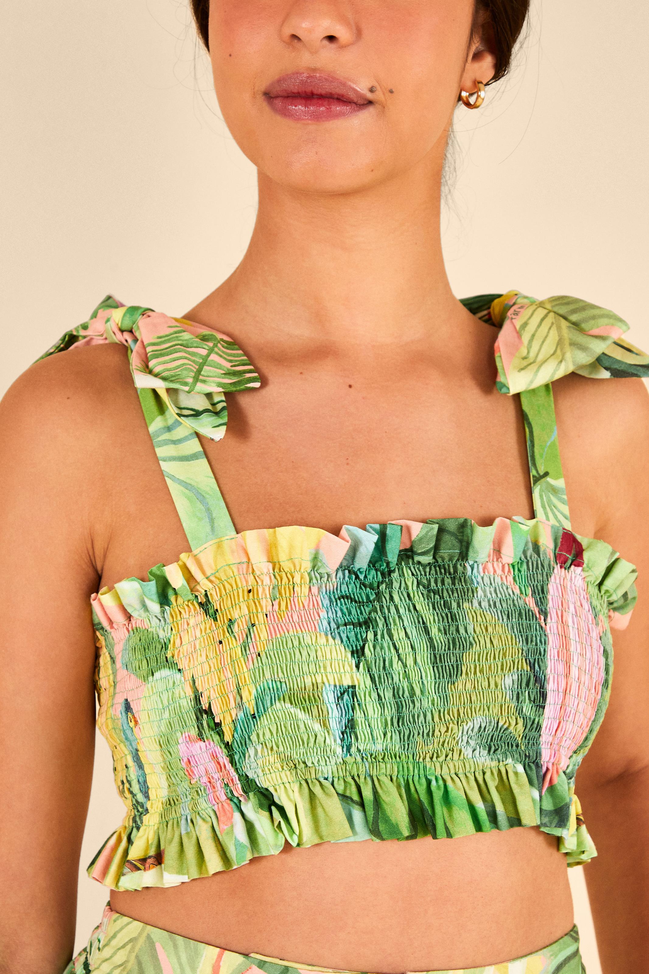 Top Lastex Estampado São Tomé