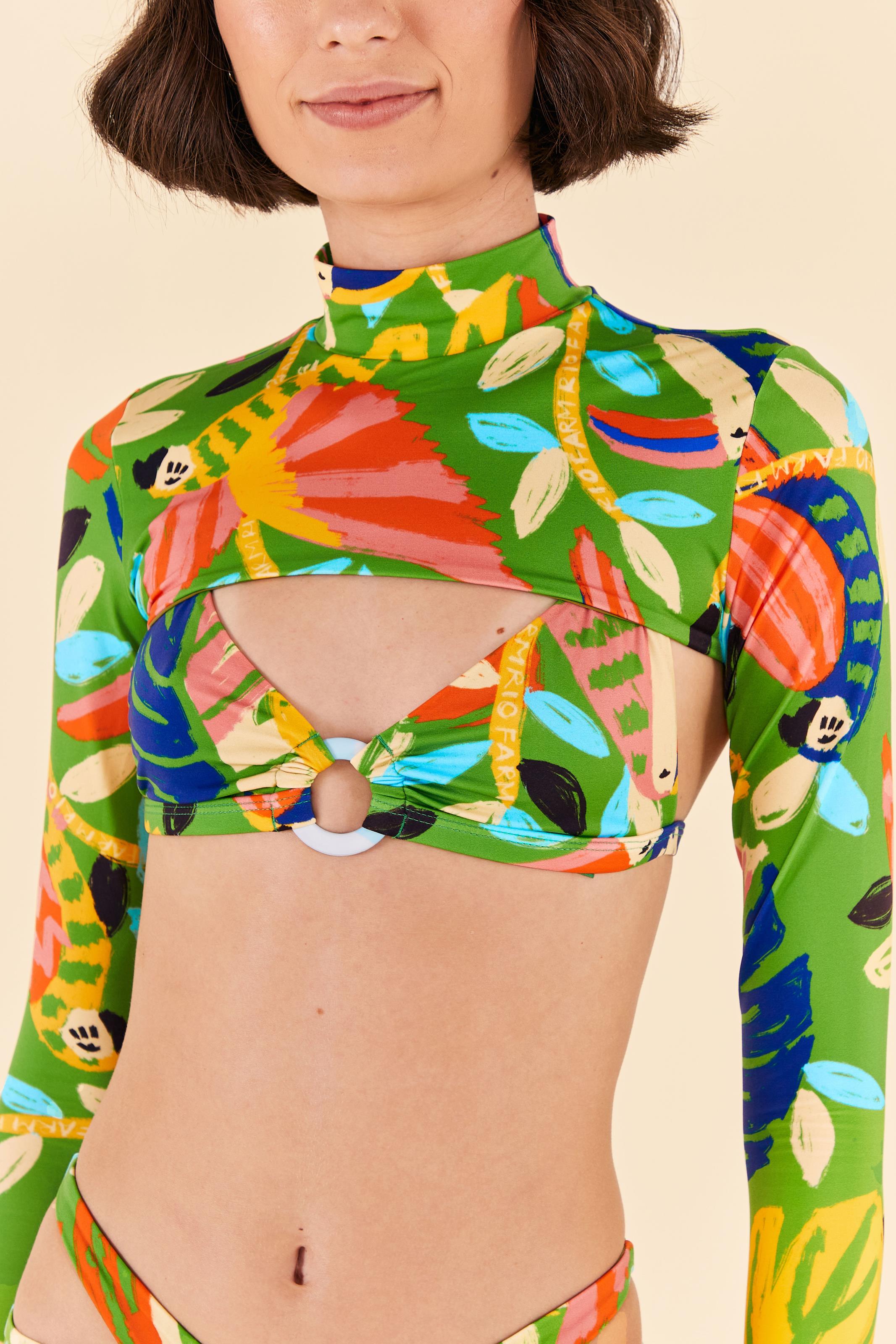 Conjunto Argola Estampado Bosque Dos Pássaros