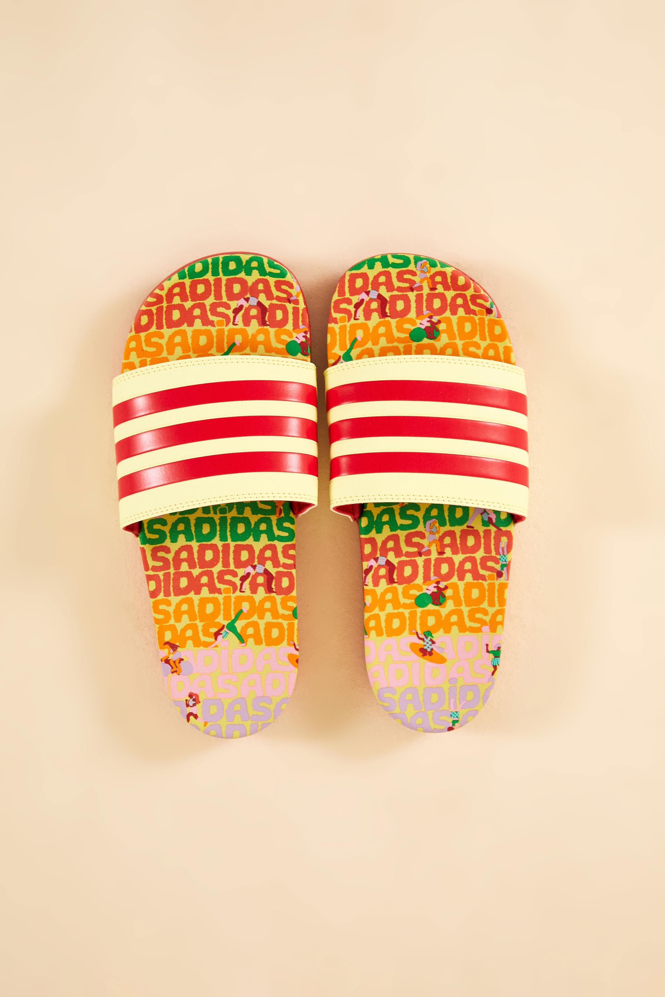 Adilette hot sale farm slides