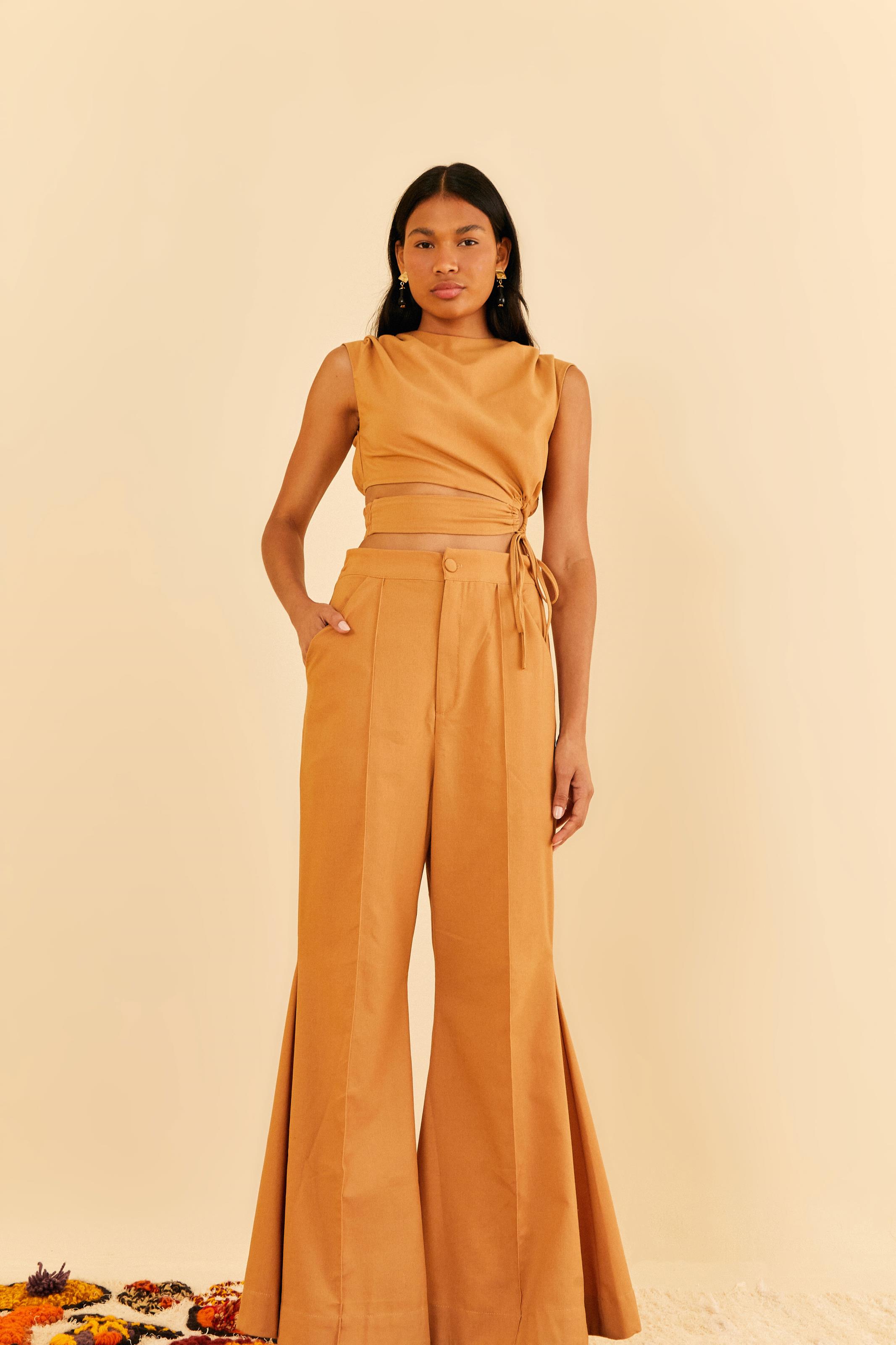 Calça Flare Longa