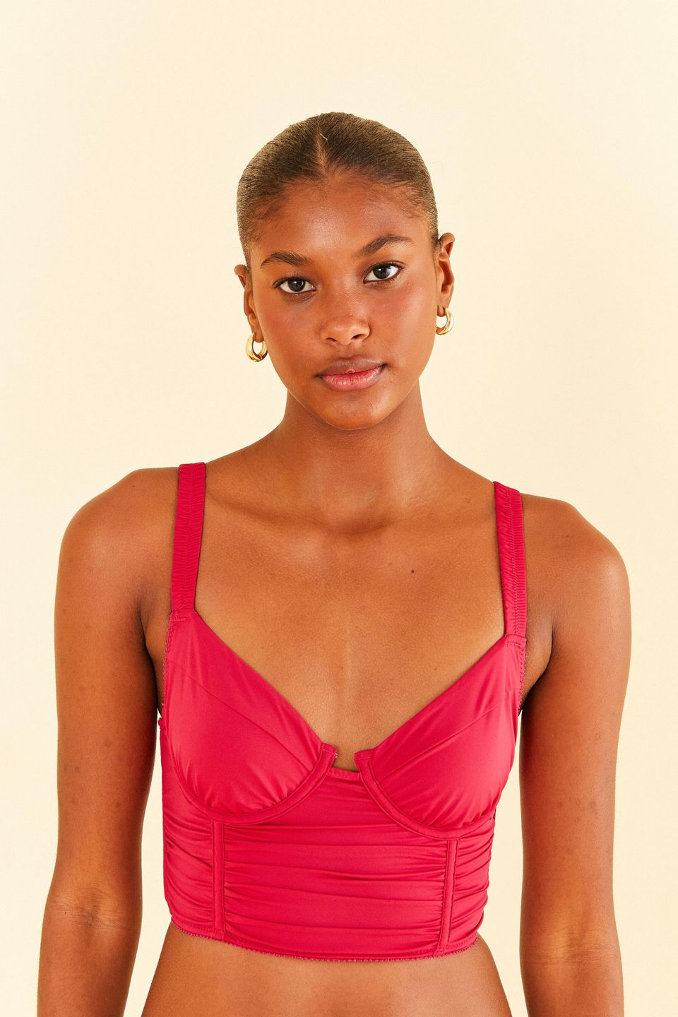 Top Corselet Meia Taça Rosa Klim