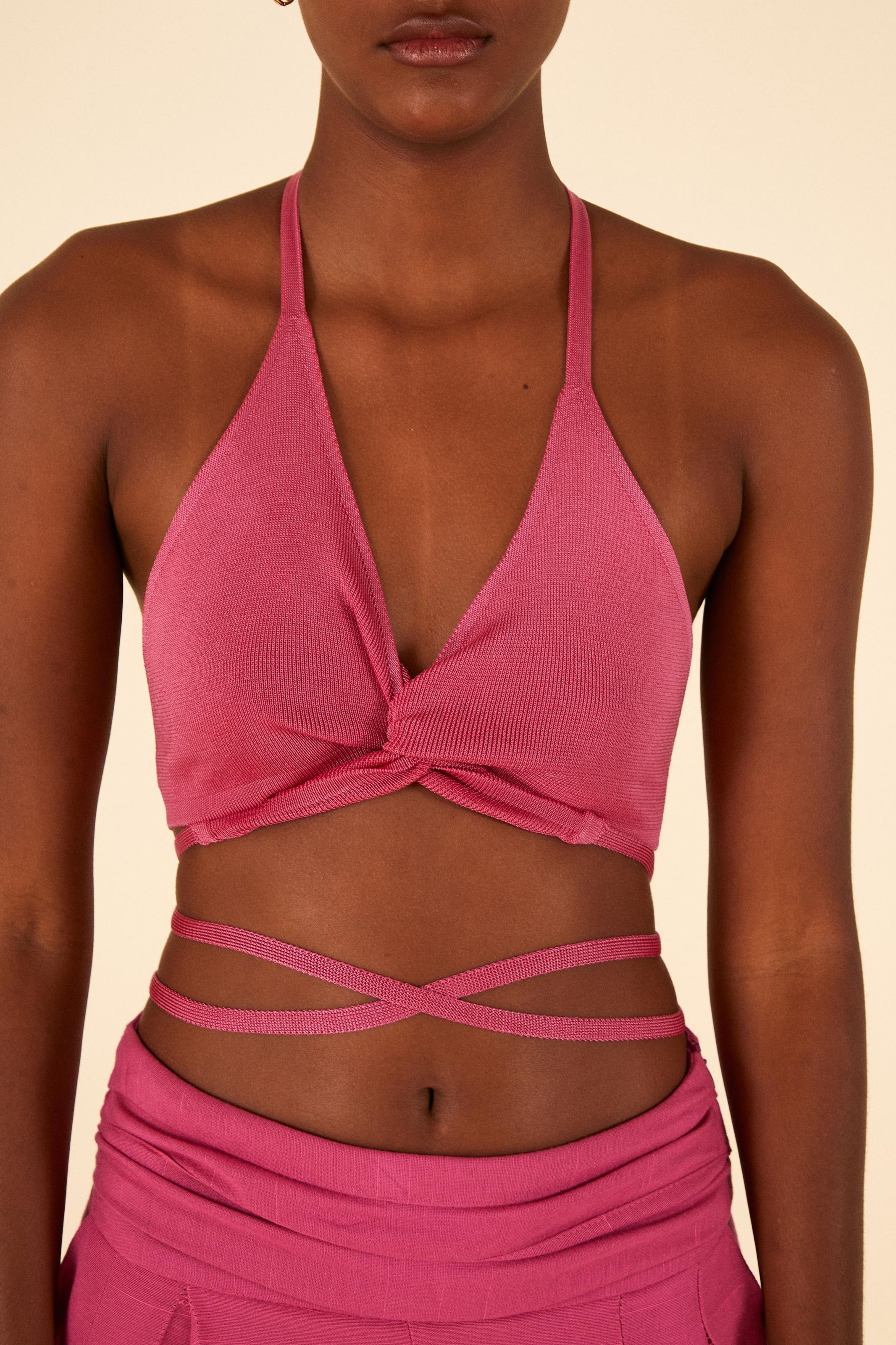 Top Biquíni Tricot Amarração