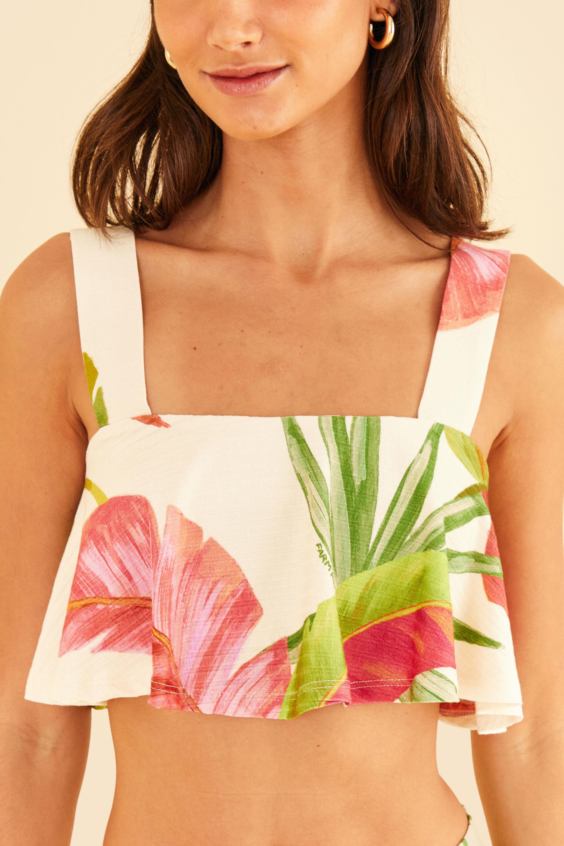 Blusa Soltinha Estampada Floresta De Cor