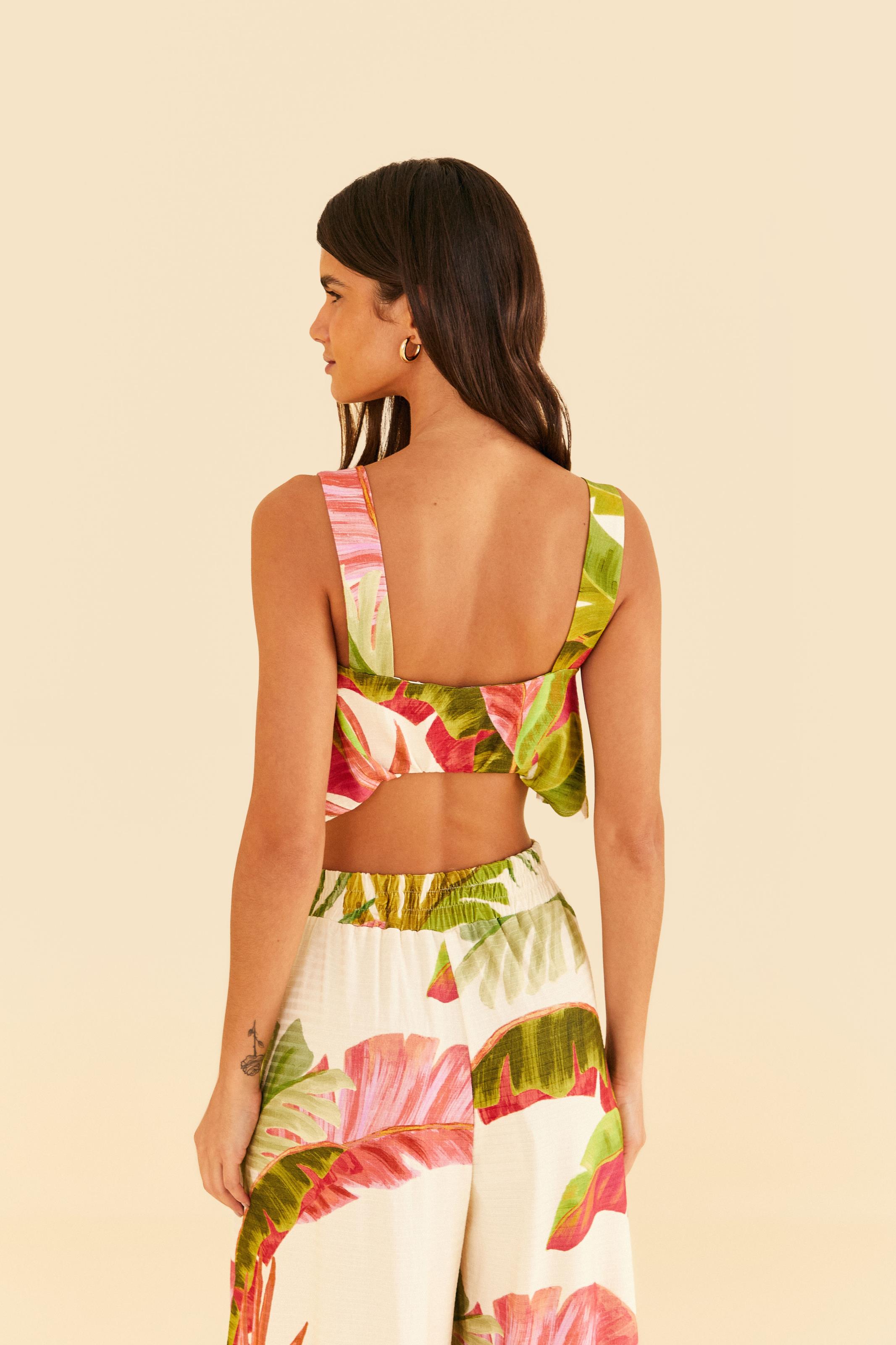 Blusa Soltinha Estampada Floresta De Cor
