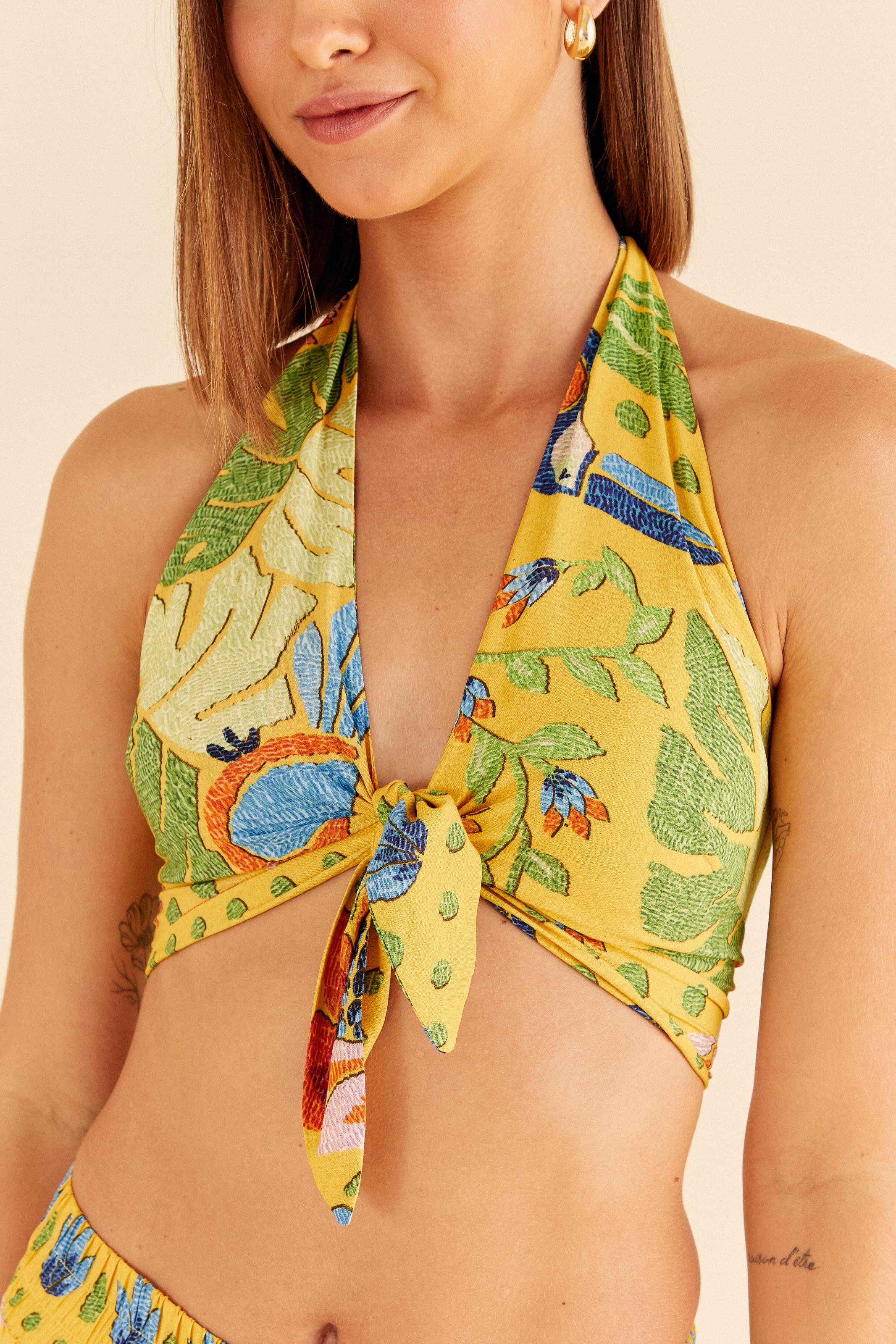 Top Estampado Jardim De Verão