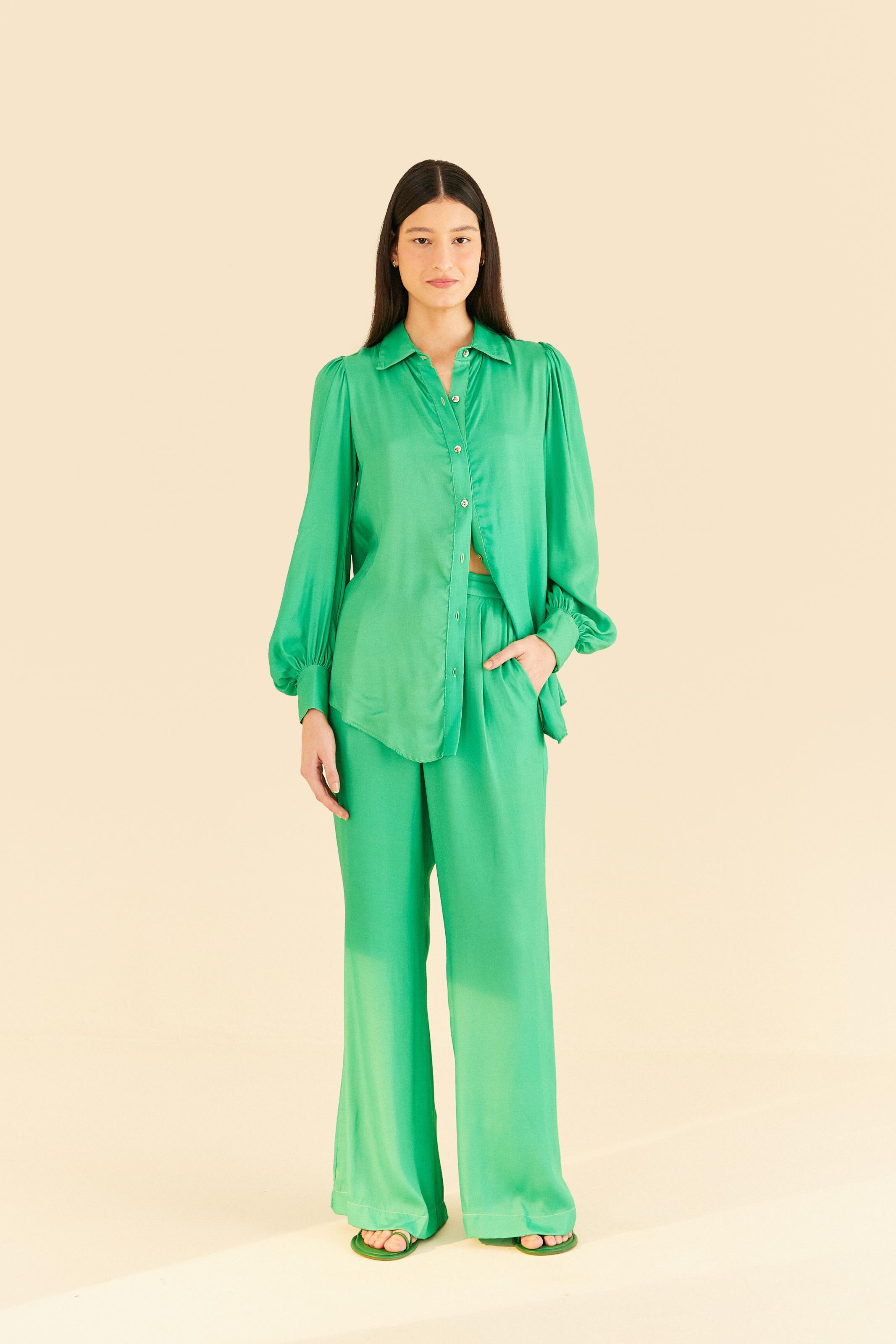 Calça Flare Cetim