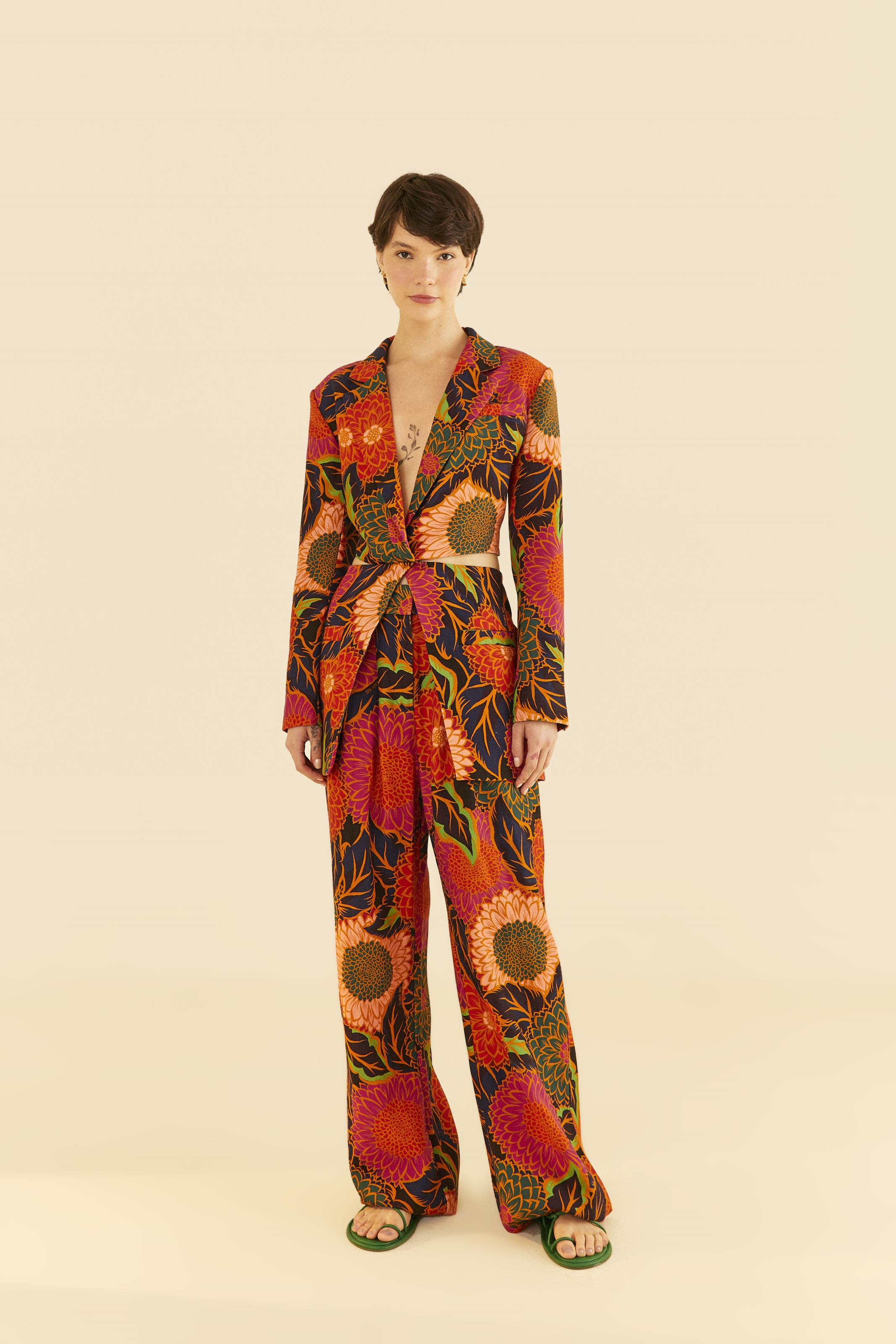 Blazer Estampado Floral Vintage