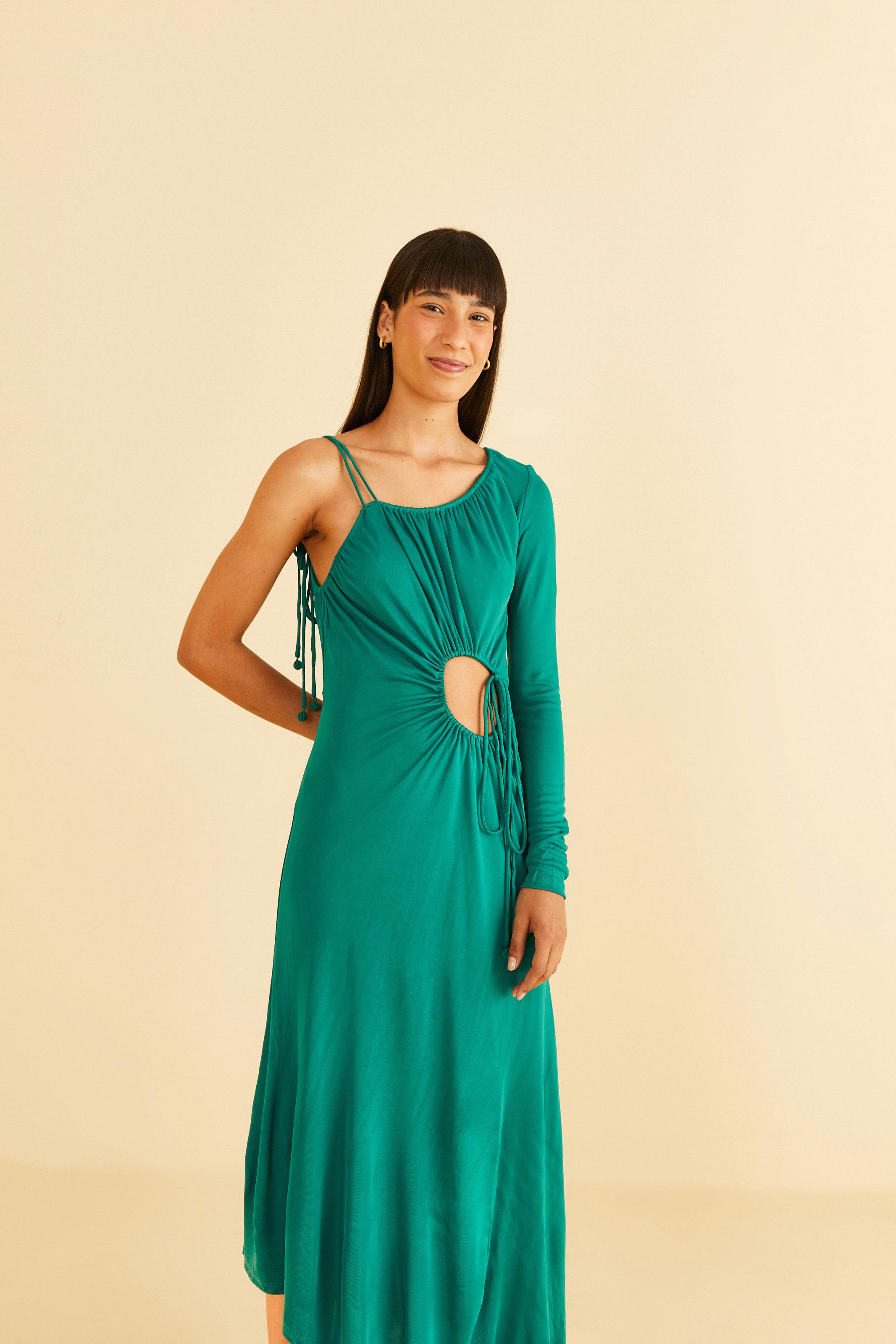 Vestido Cropped Ombro Só