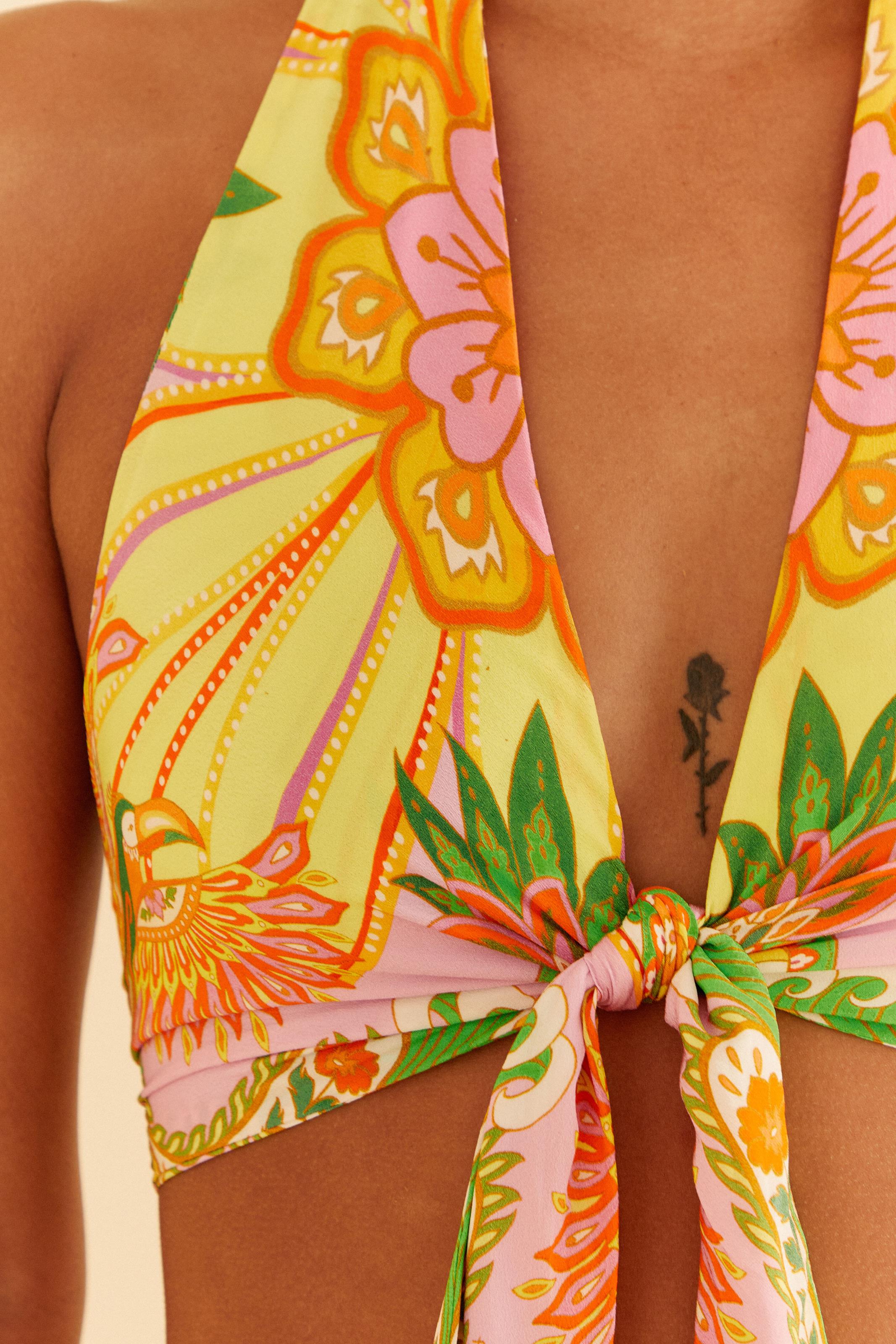 Top Estampado Lenço Tucano