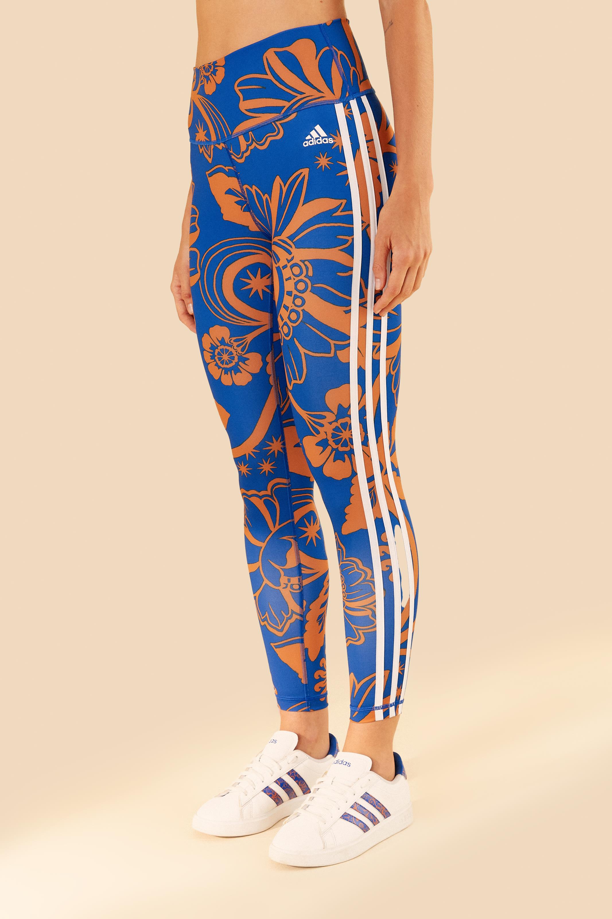 Legging Adidas Estampada Boho Flower Royal Farm Mobile