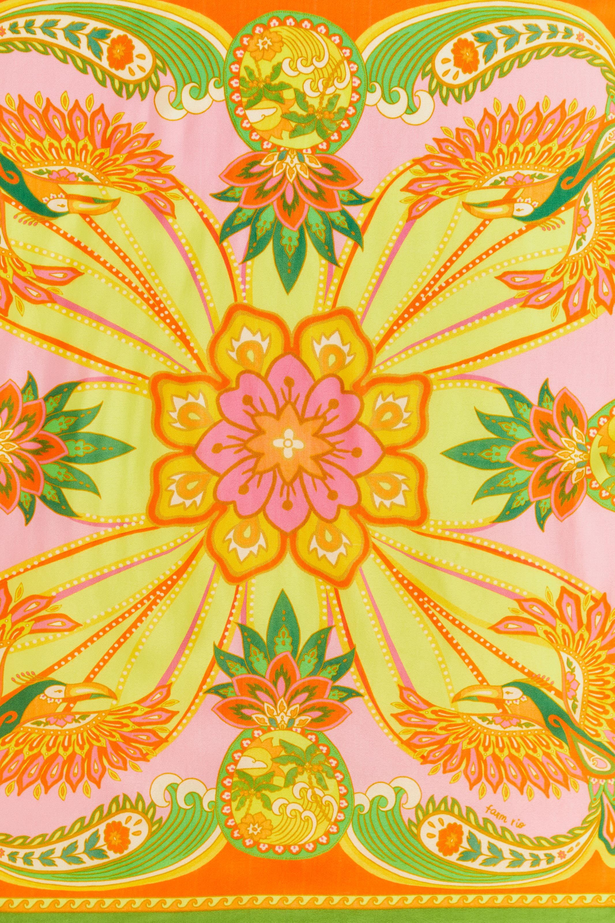 Lenço Estampado Tucanos Praianos
