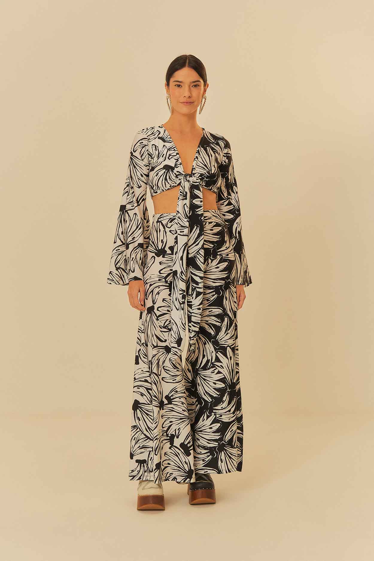 Blusa Estampada Nesgas Banana