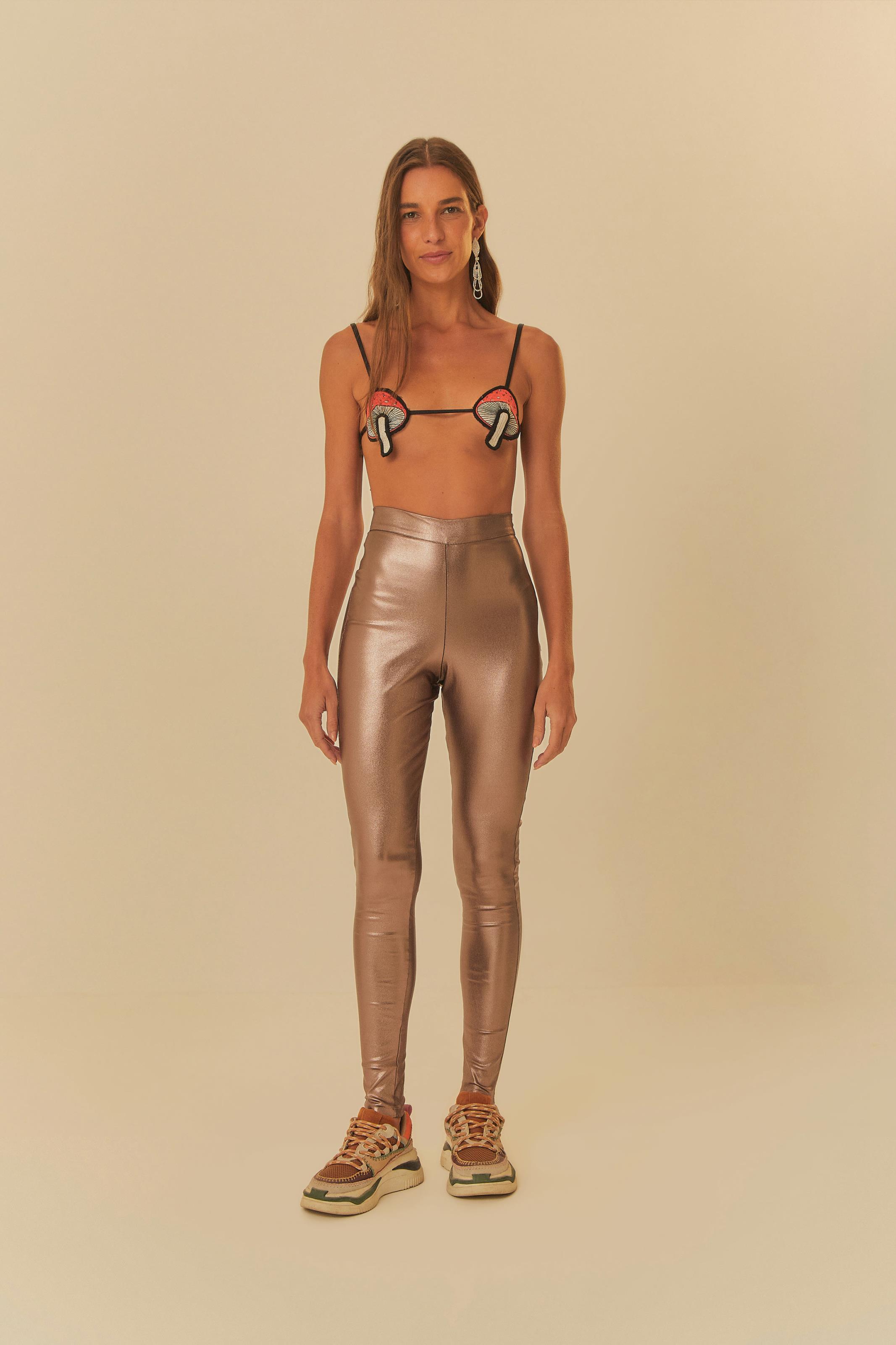 Calça Legging Metalizado