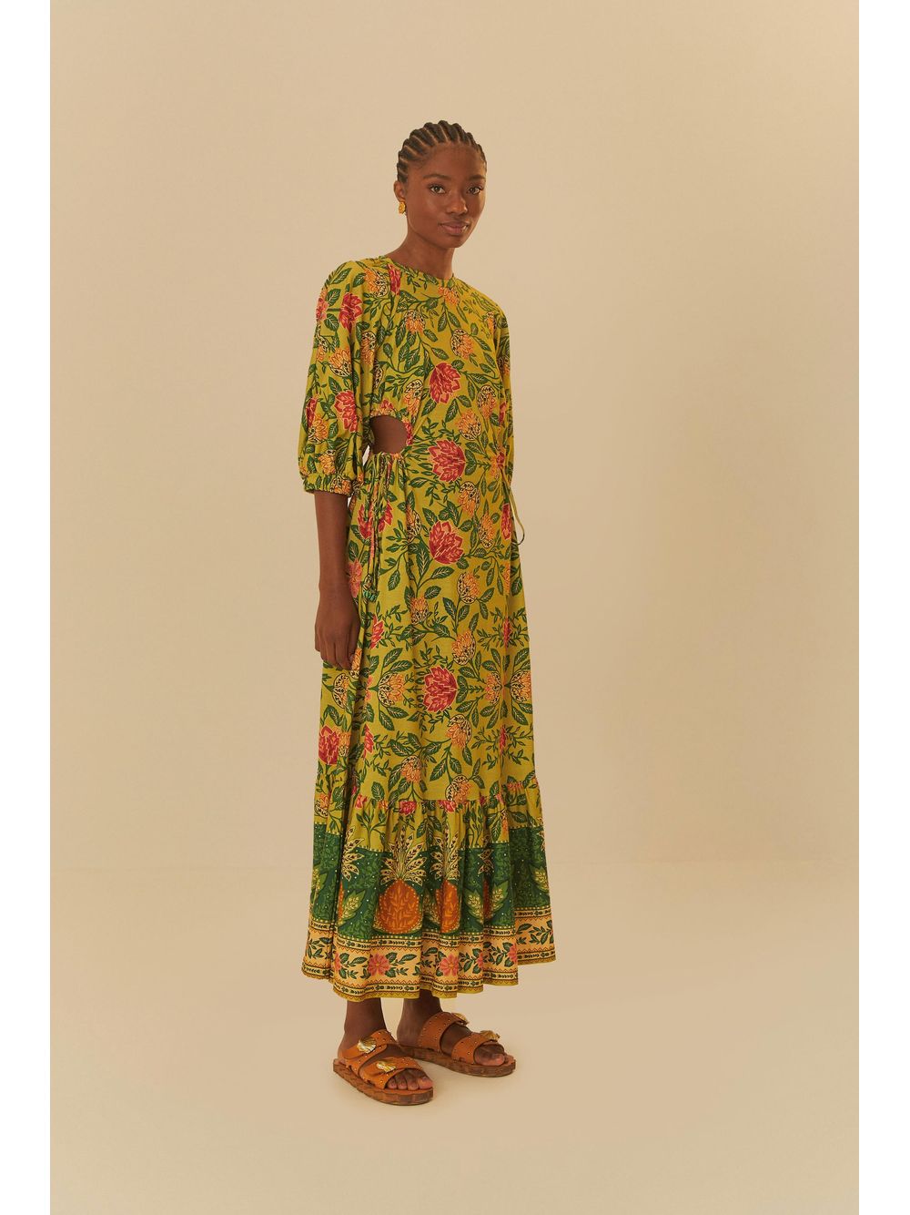 Farm — Vestido Cropped Estampado Terra Dos Abacaxis