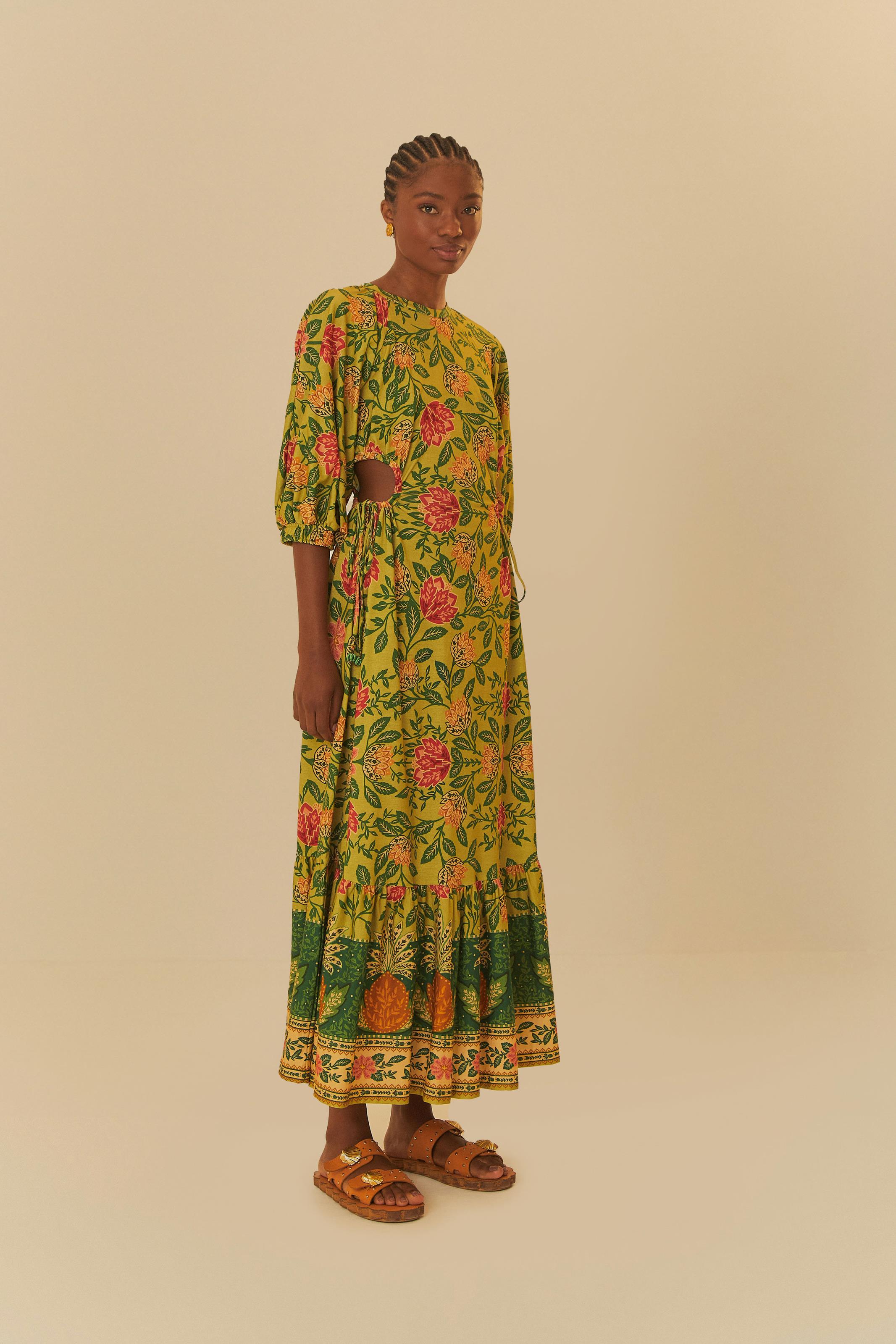 Vestido Cropped Estampado Terra Dos Abacaxis