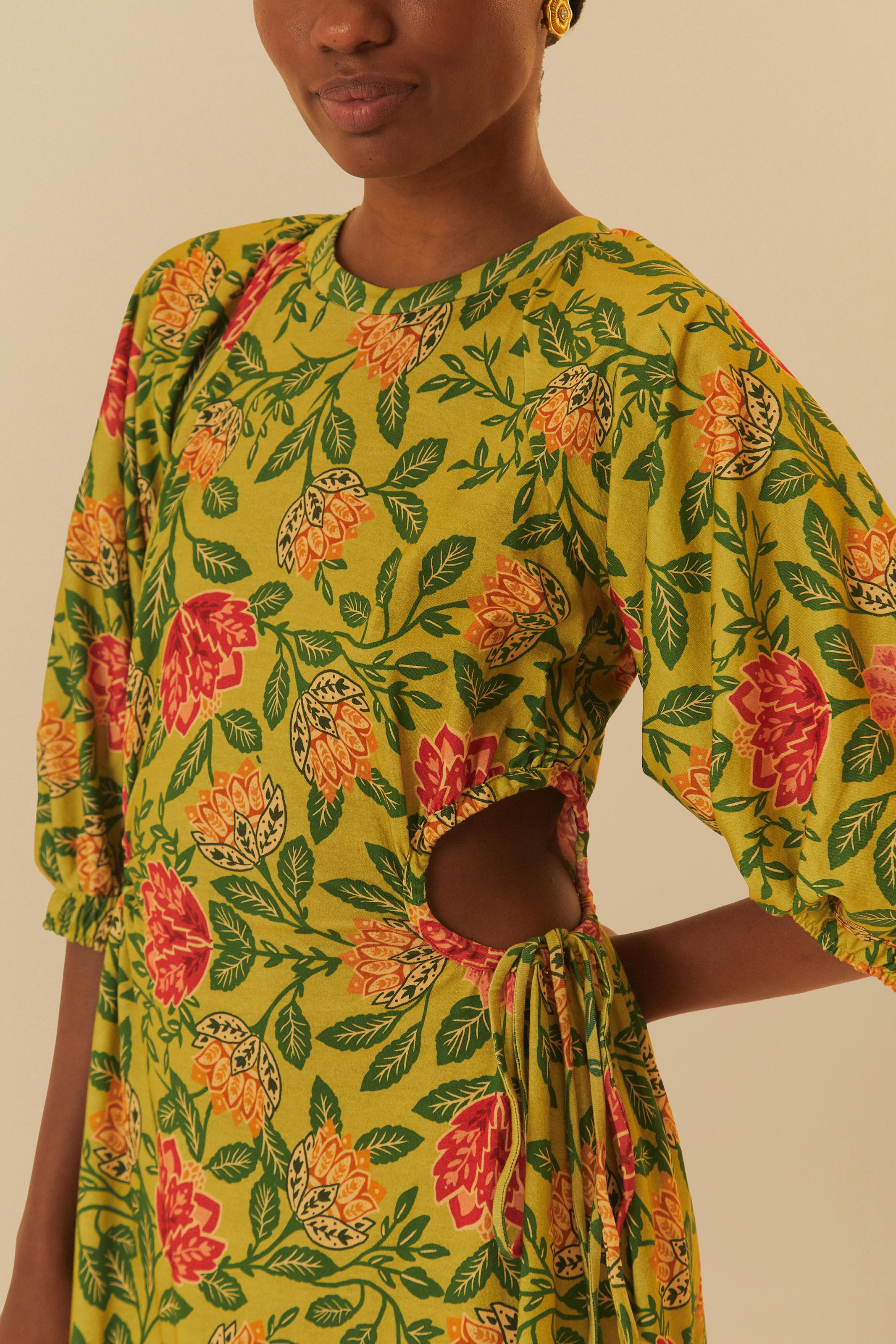 Vestido Cropped Estampado Terra Dos Abacaxis