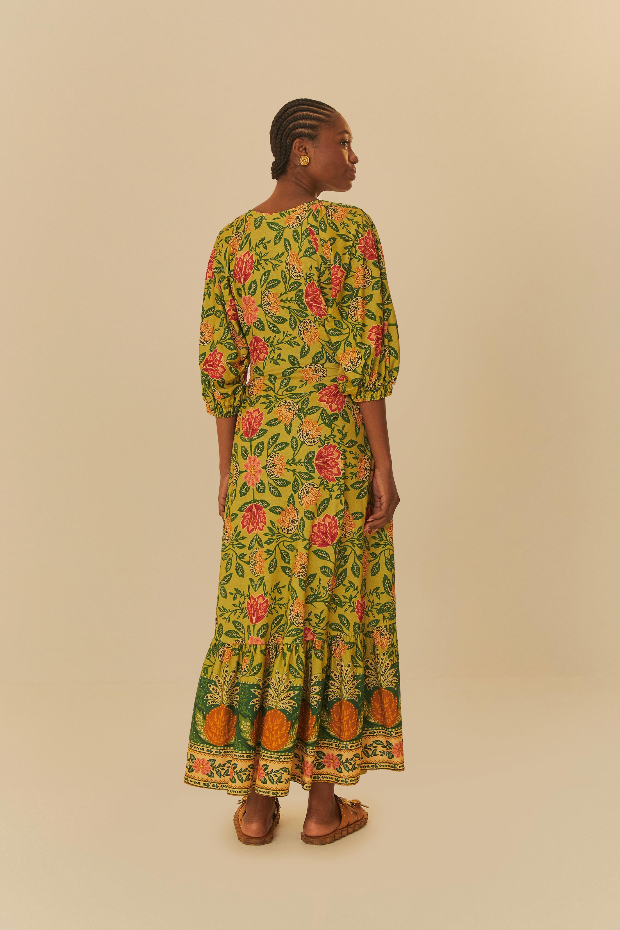 Vestido Cropped Estampado Terra Dos Abacaxis