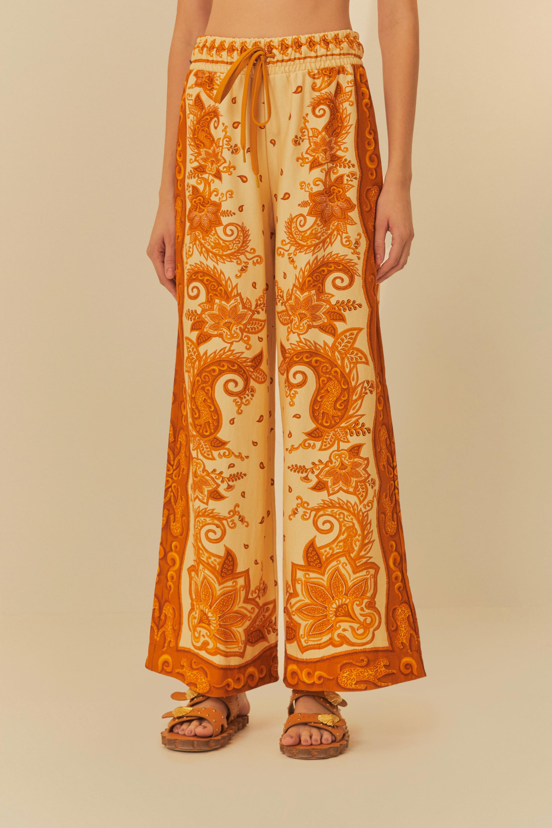 Calça Localizada Paisley Onça