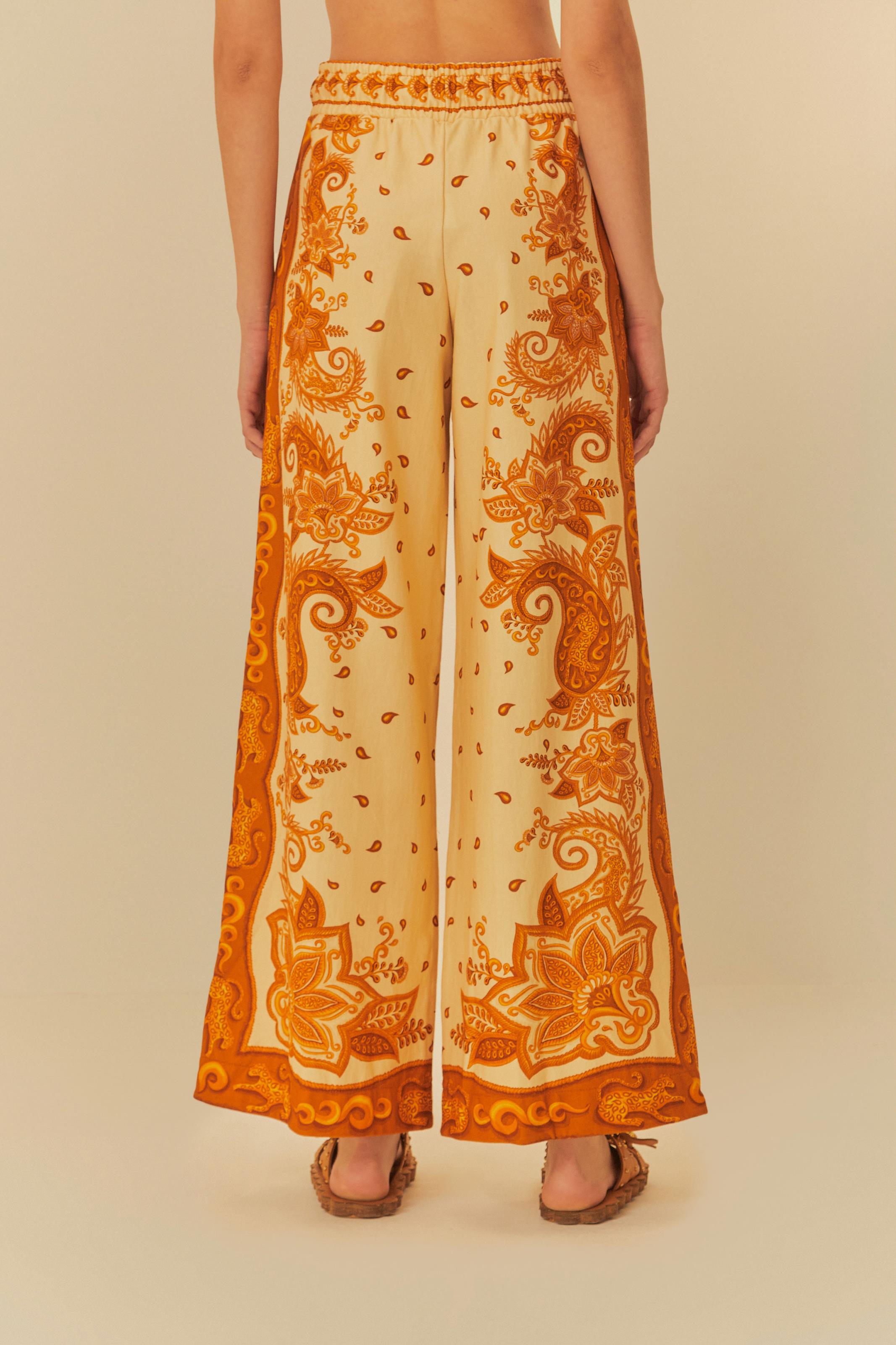 Calça Localizada Paisley Onça