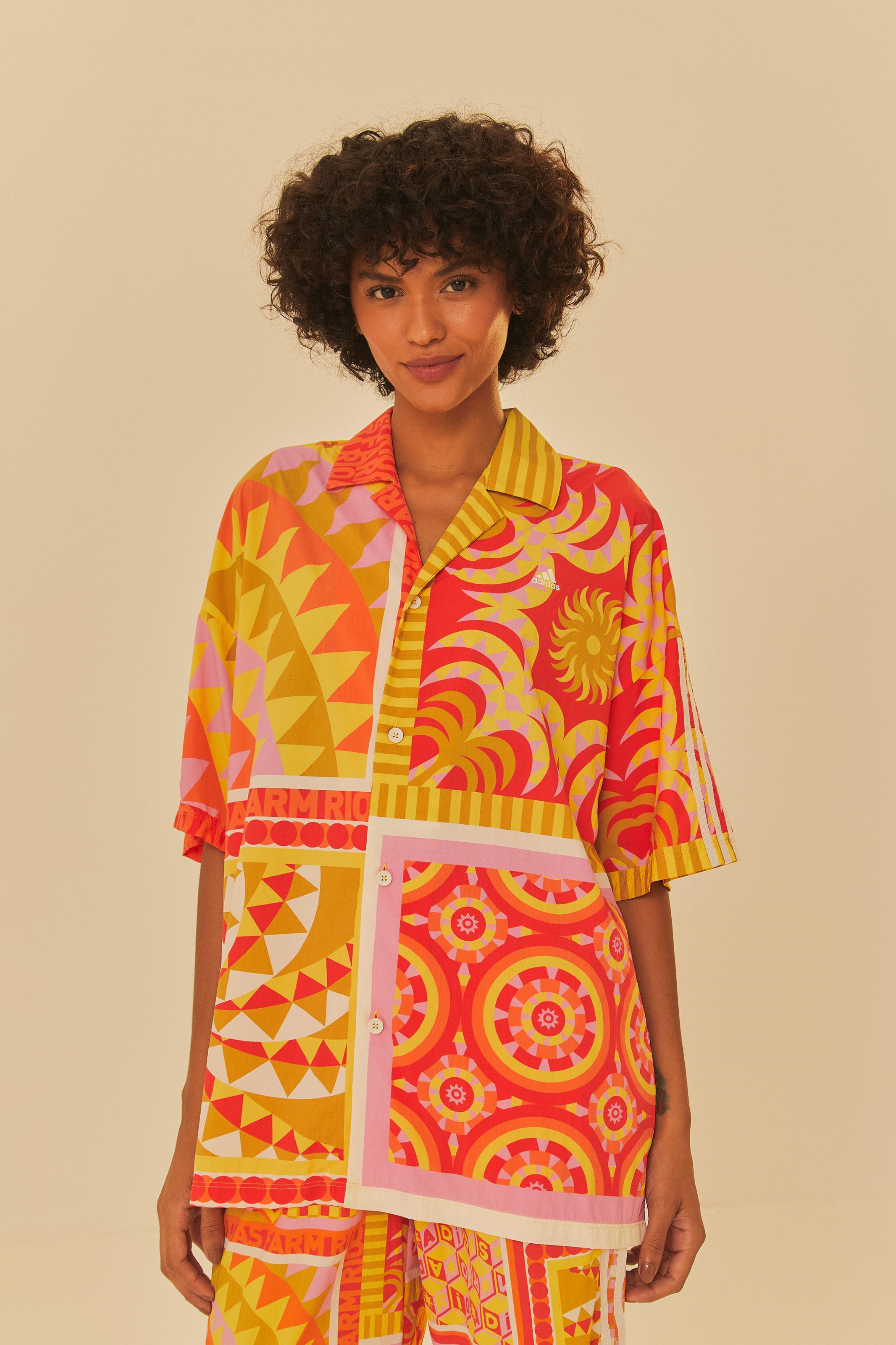 Camisa Adidas Solar Kaleidoscope Rosa Camisa Adidas Solar Kaleidoscope Rosa