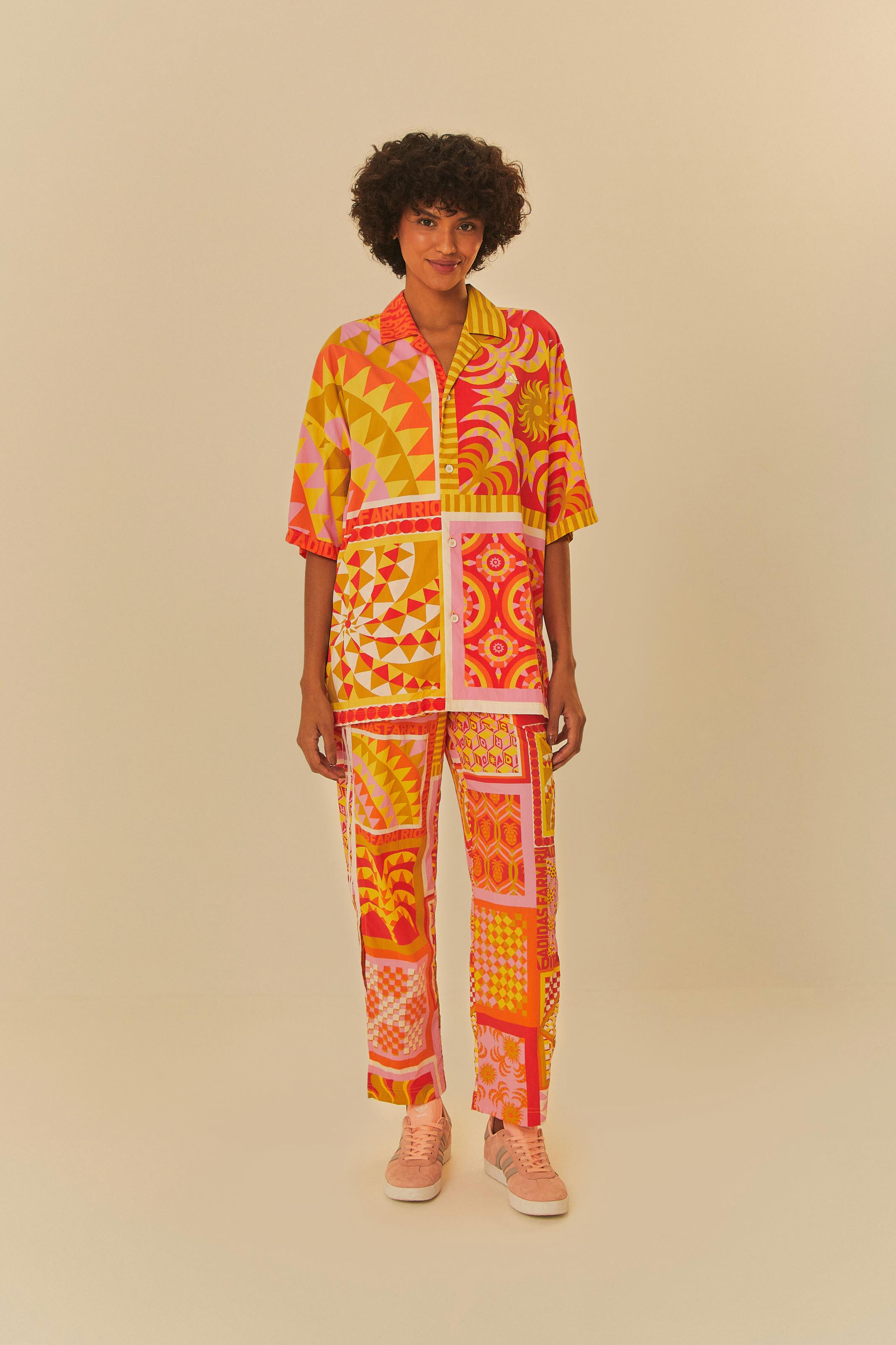 Camisa Adidas Solar Kaleidoscope Rosa Camisa Adidas Solar Kaleidoscope Rosa