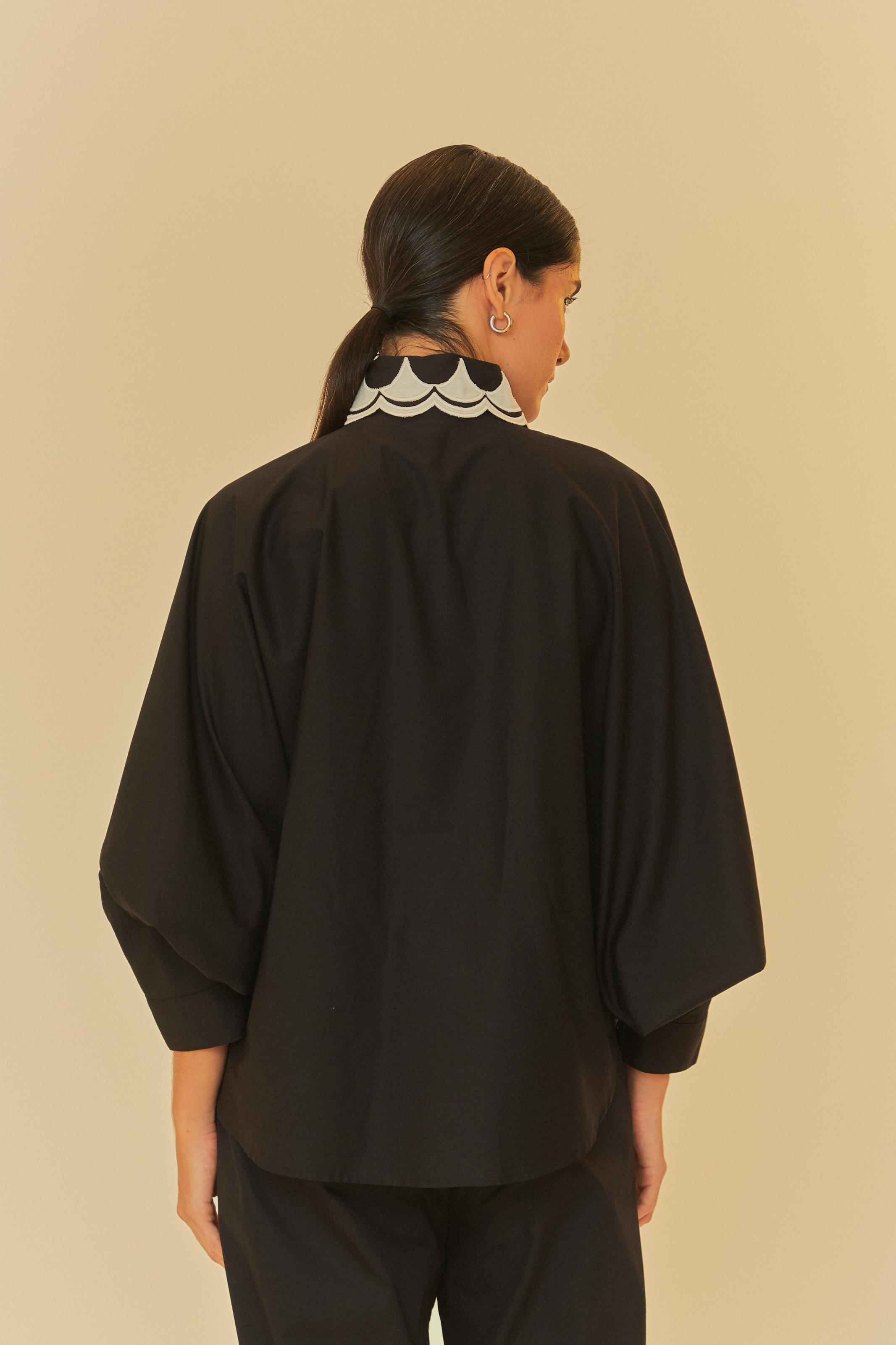 Camisa Cutwork Estampada Mandalina