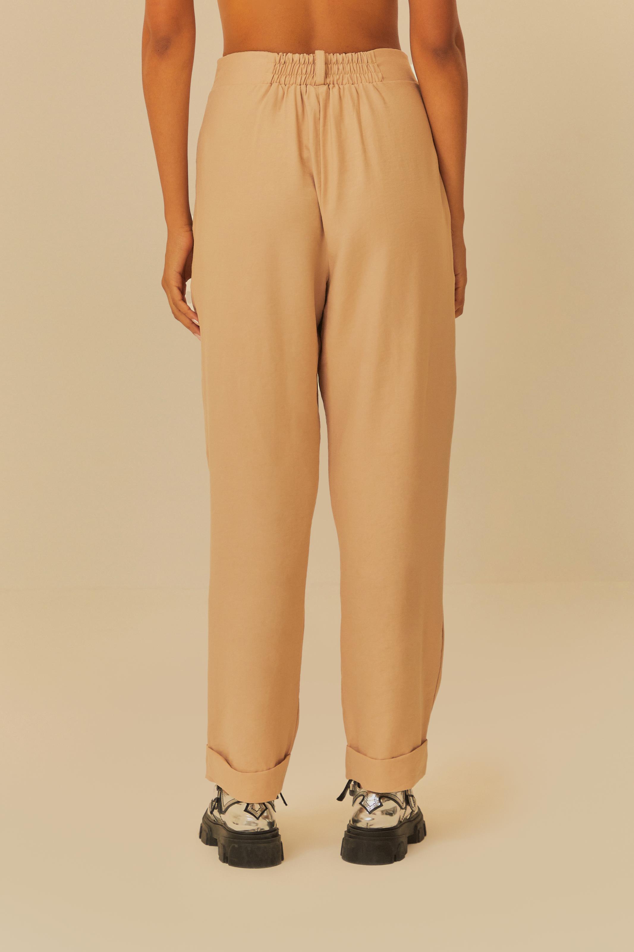 Calça Ampla Pregas