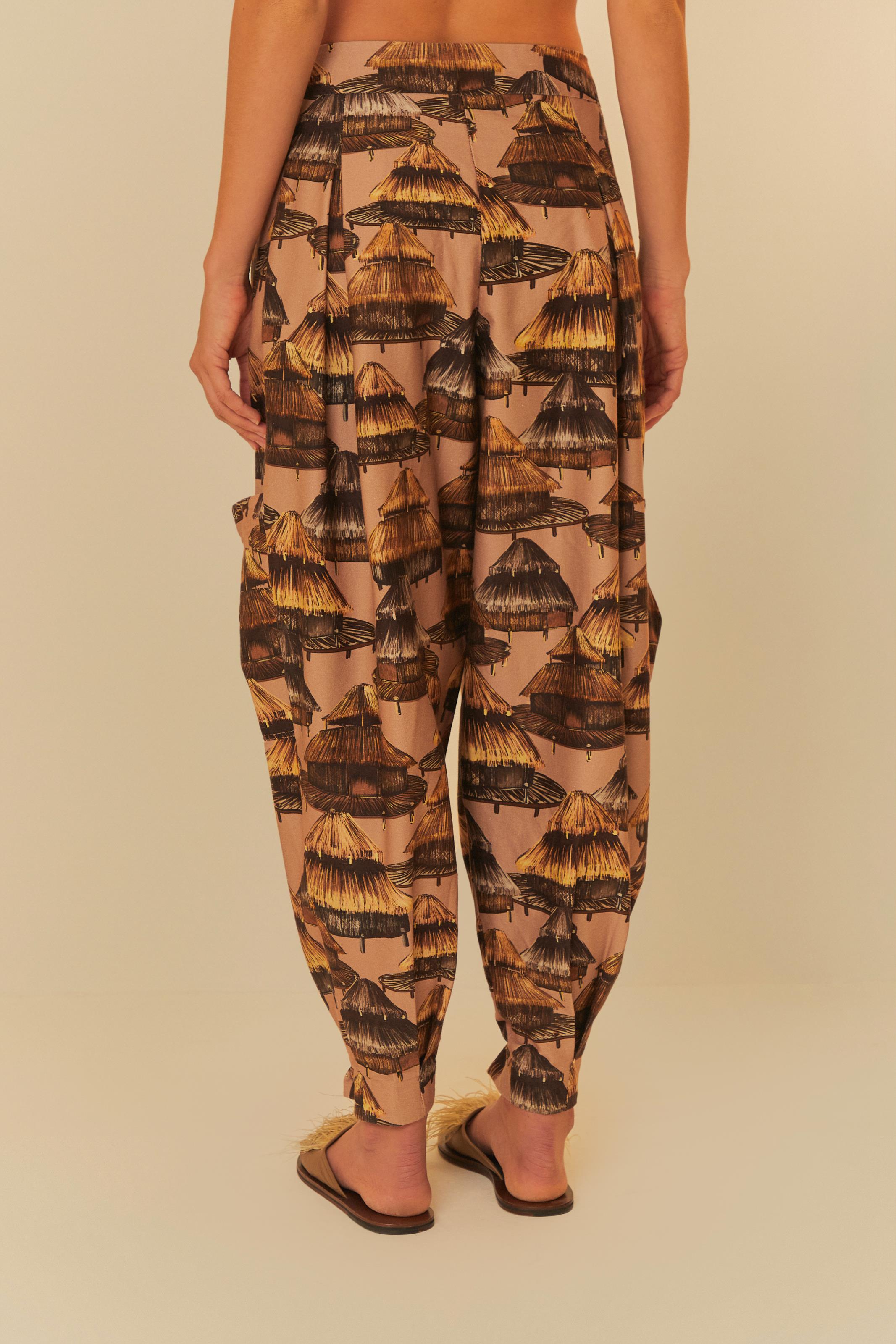 Calça Bolsos Estampada Shuhu