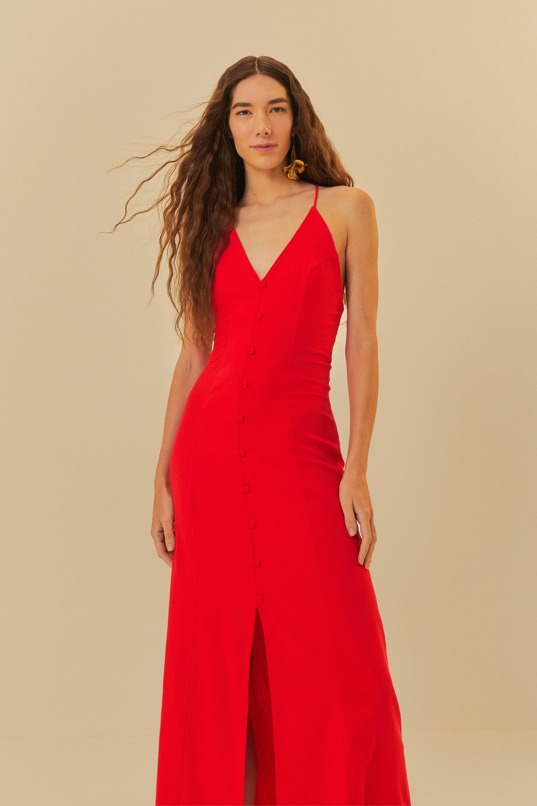 Vestido Reto Alcinhas