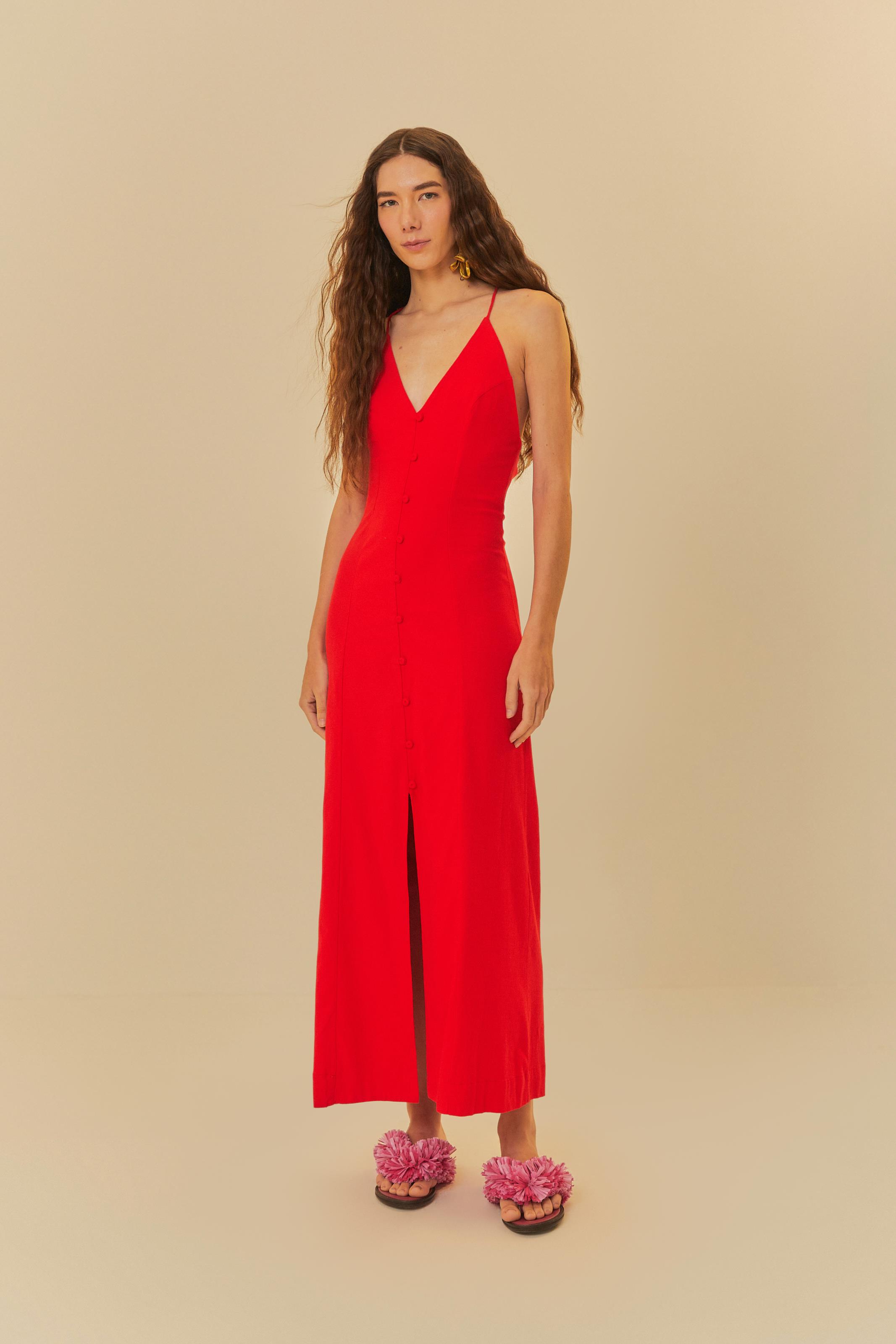 Vestido Reto Alcinhas