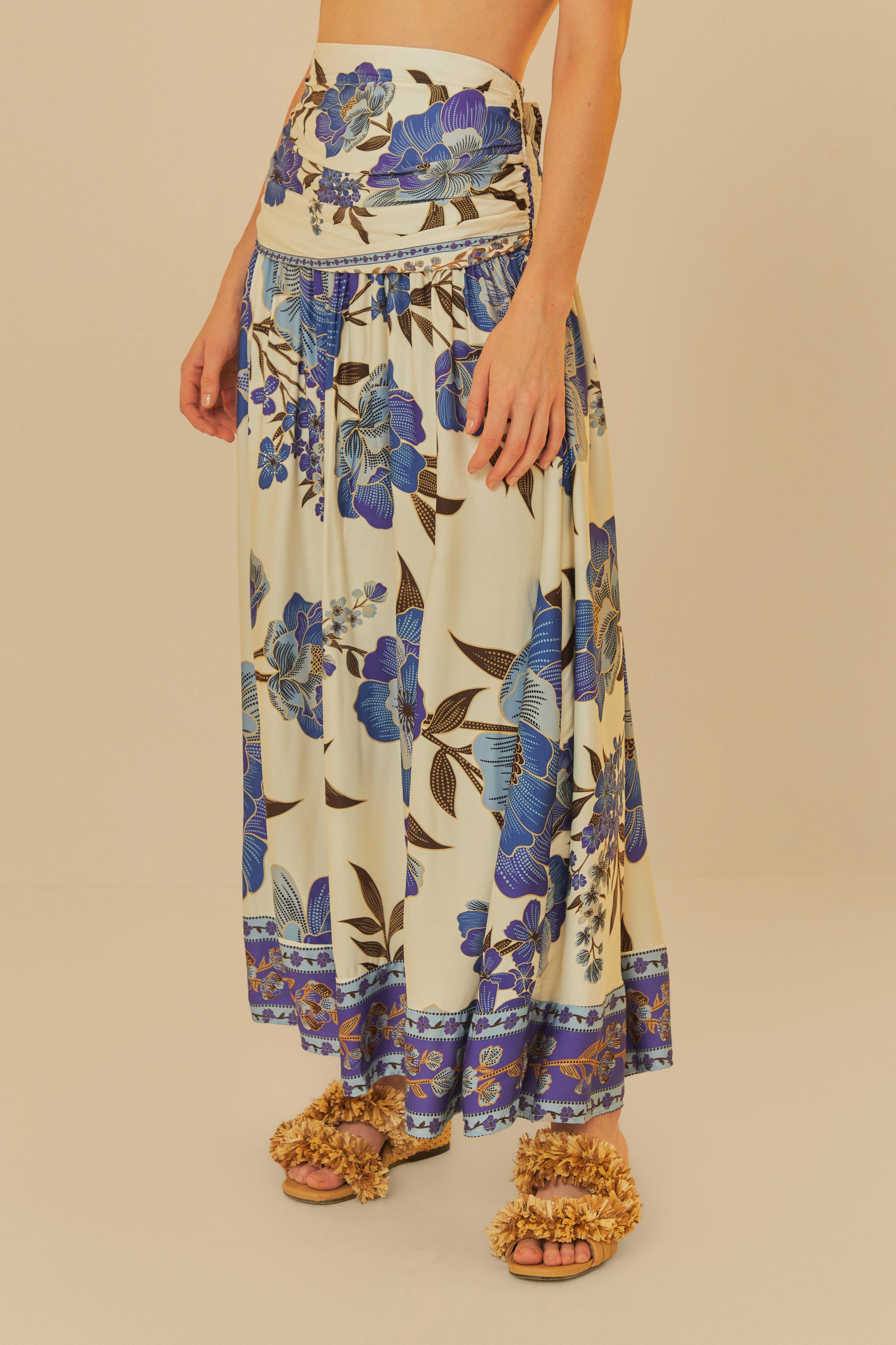 Saia Cropped Estampada Manu
