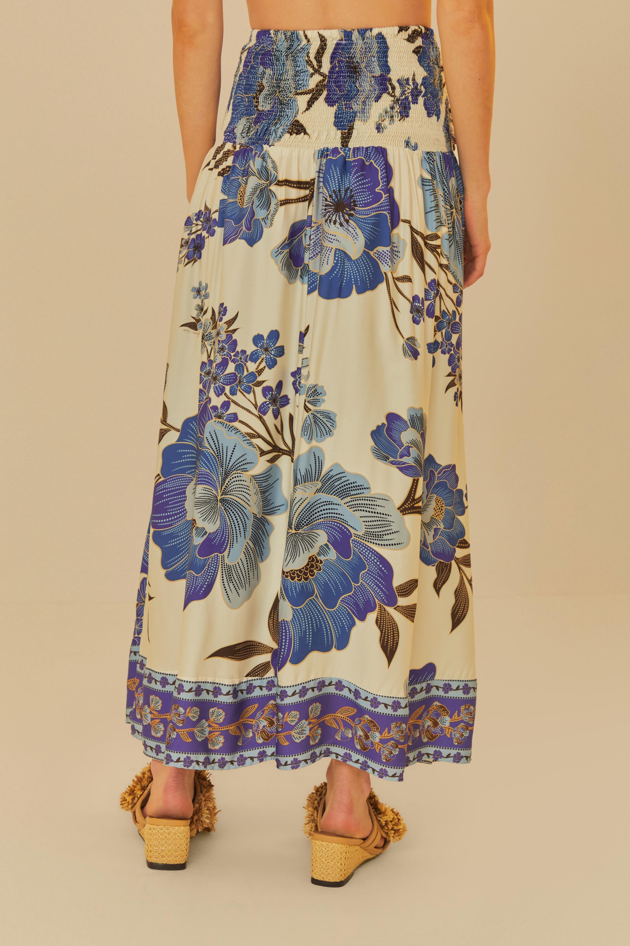 Saia Cropped Estampada Manu