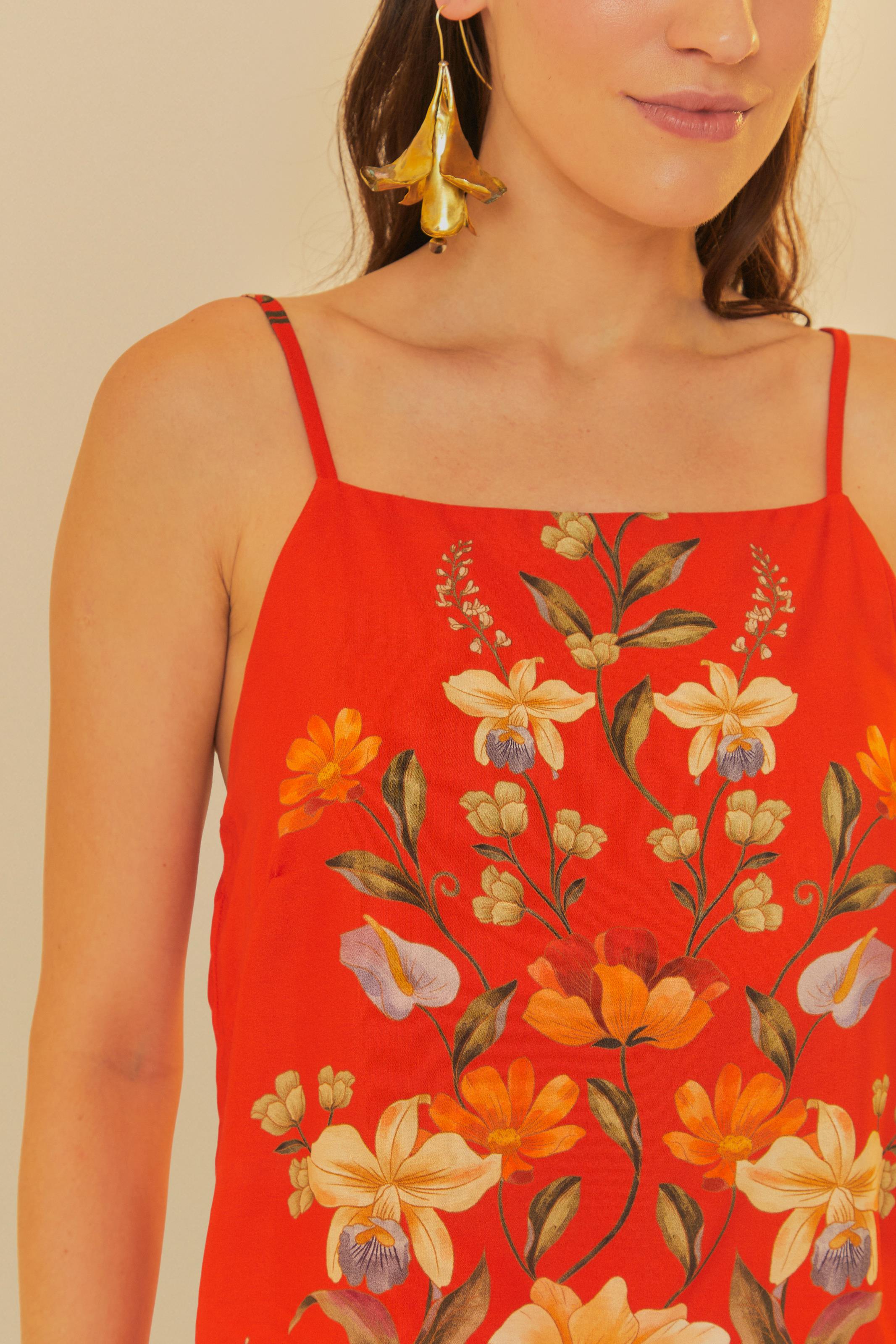 Regata Estampada Borboleta Em Flor