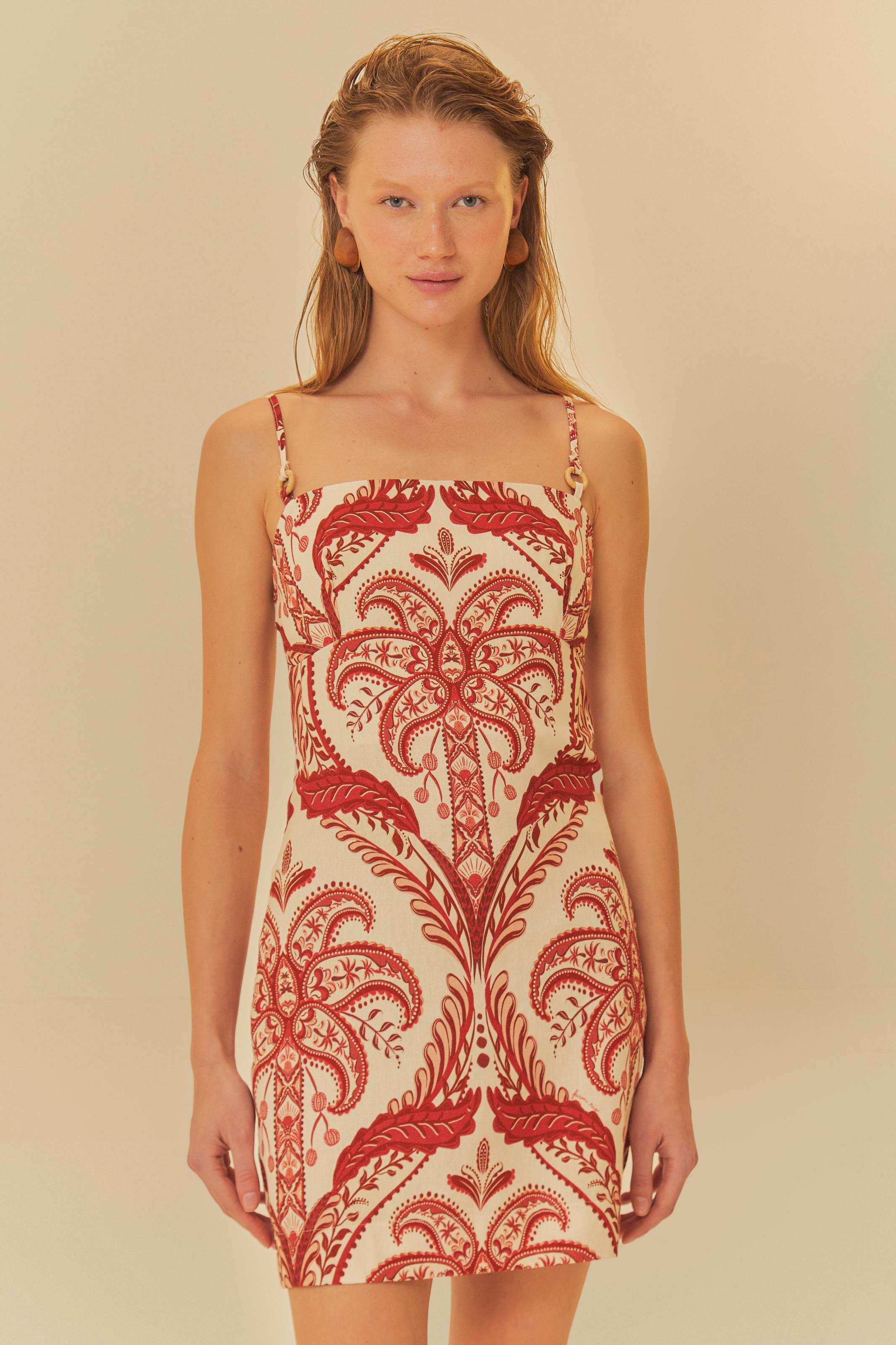 Vestido Midi Vestido Tranquilidade Farm Farm Vestido Midi