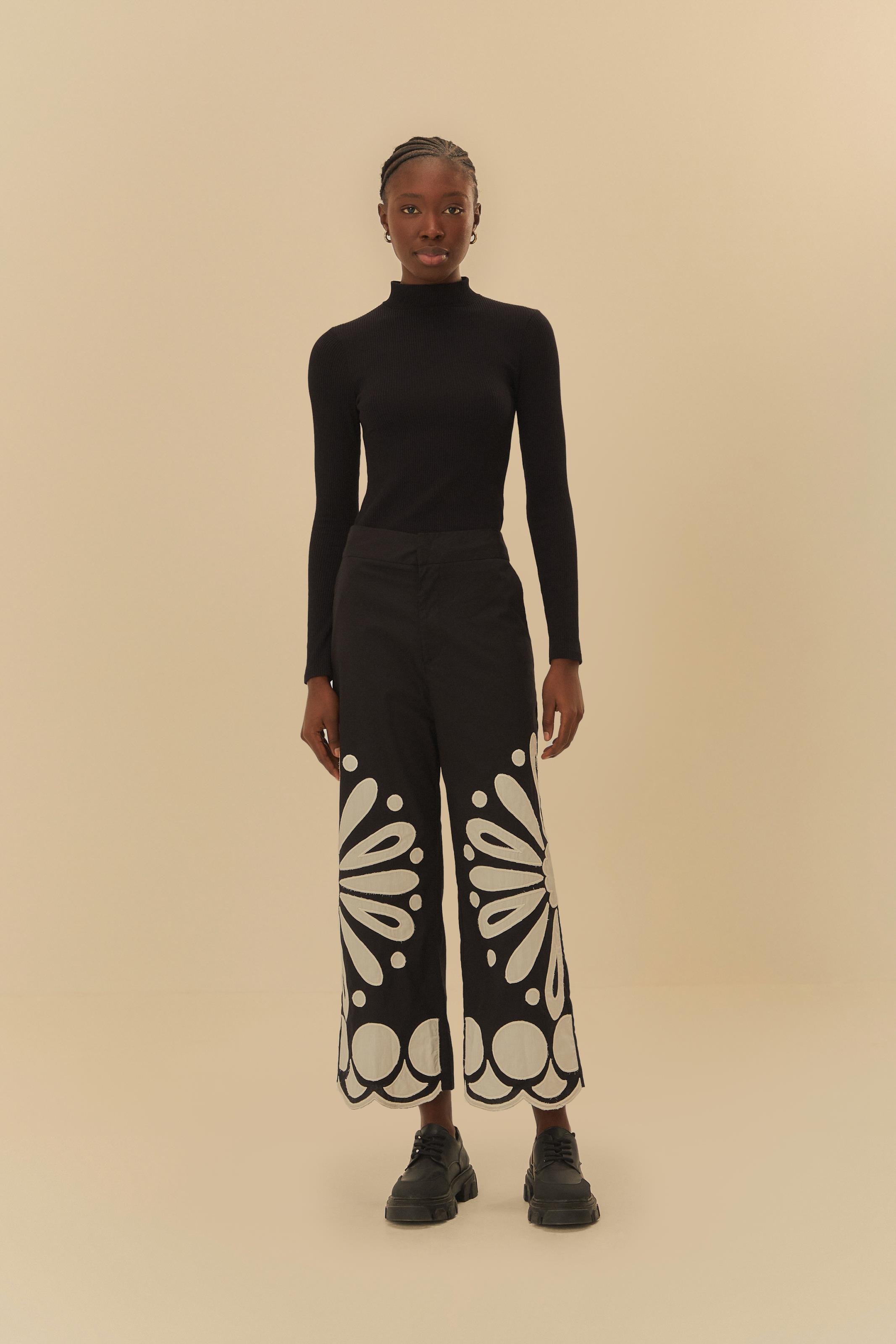 Calça Cutwork Estampada Mandalina