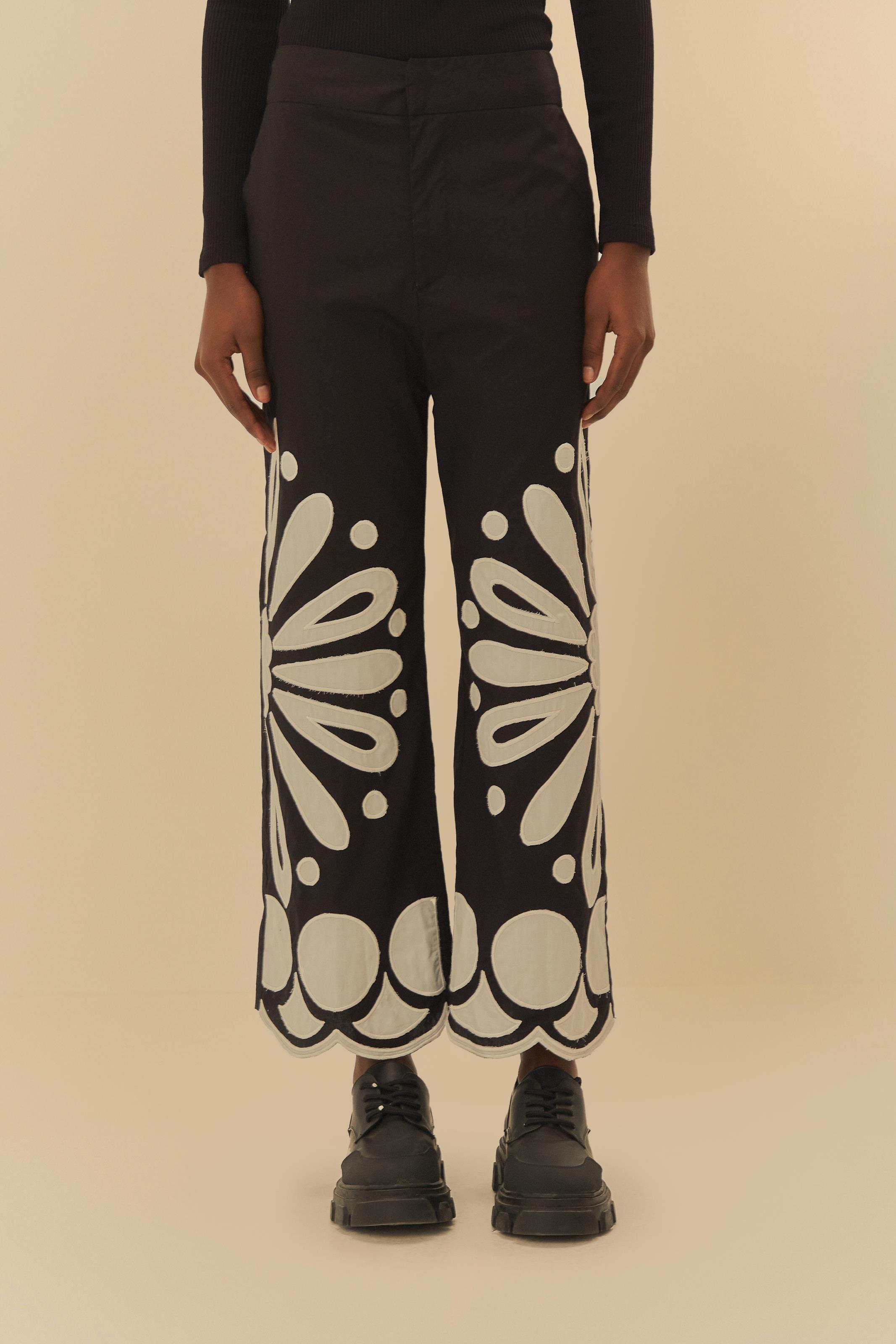 Calça Cutwork Estampada Mandalina