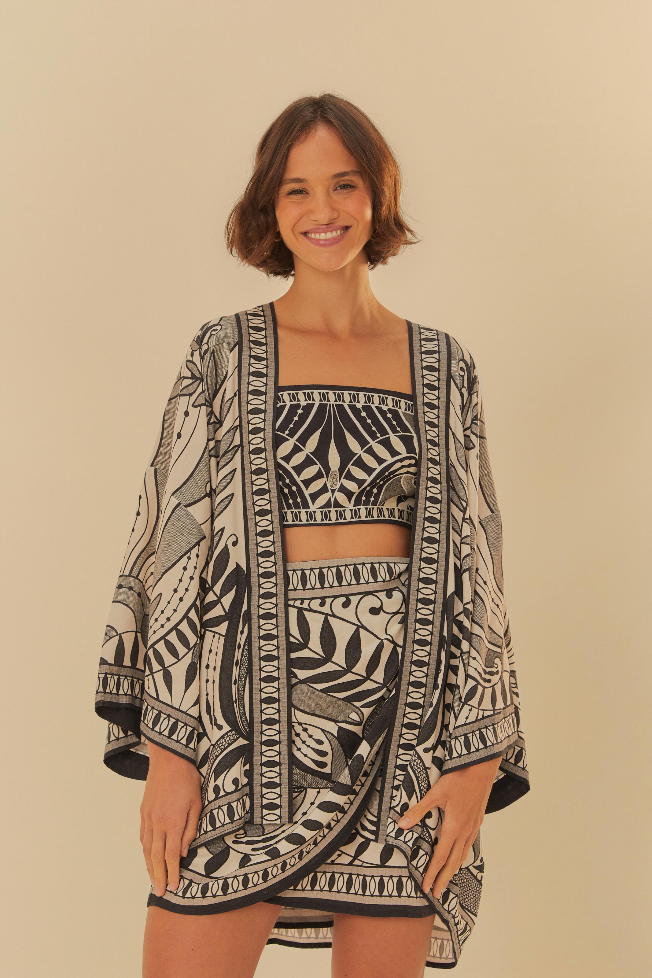 Top Double Estampado Rendeira