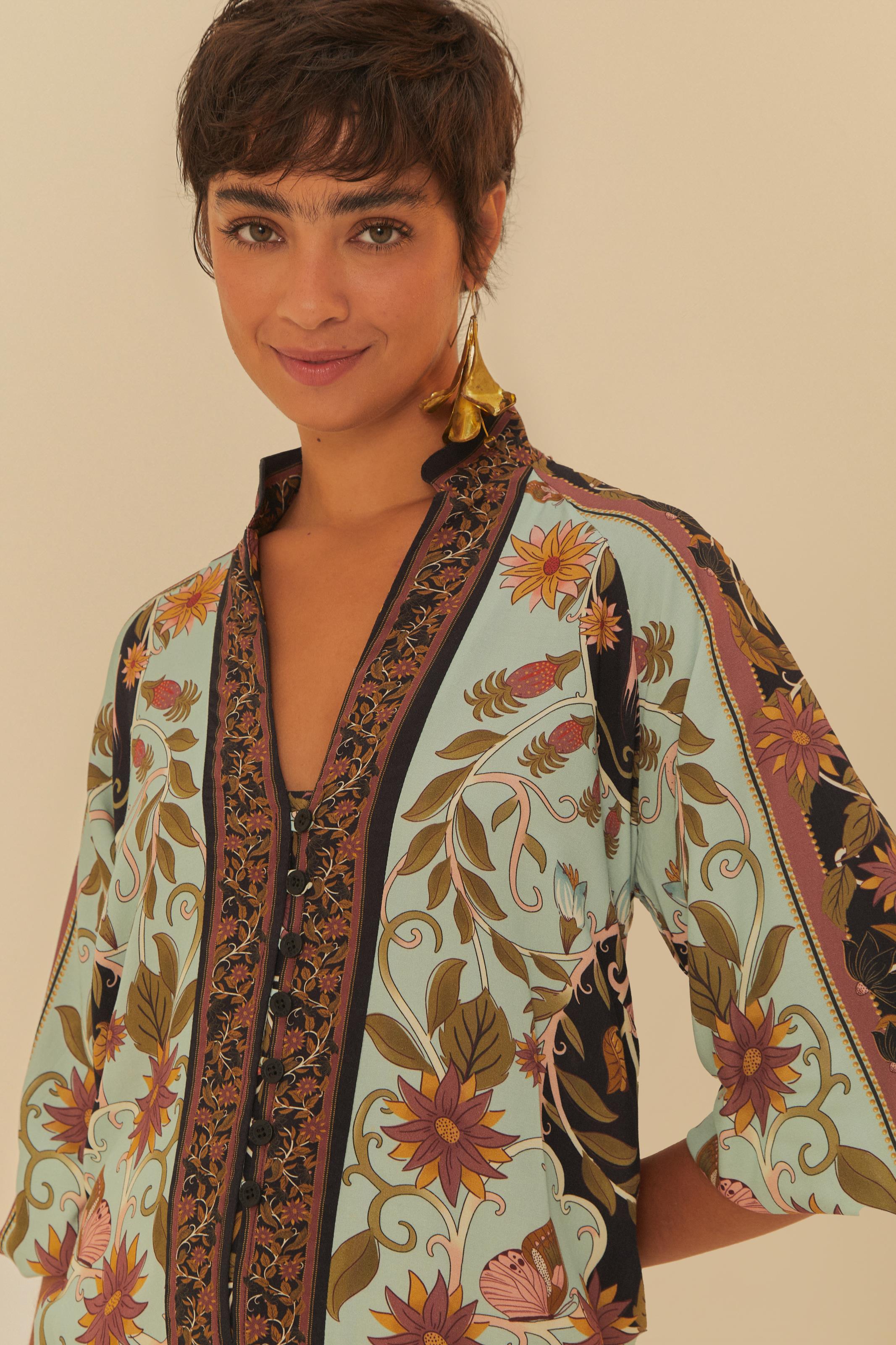 Vestido Curto Estampado Noite Dos Cisnes